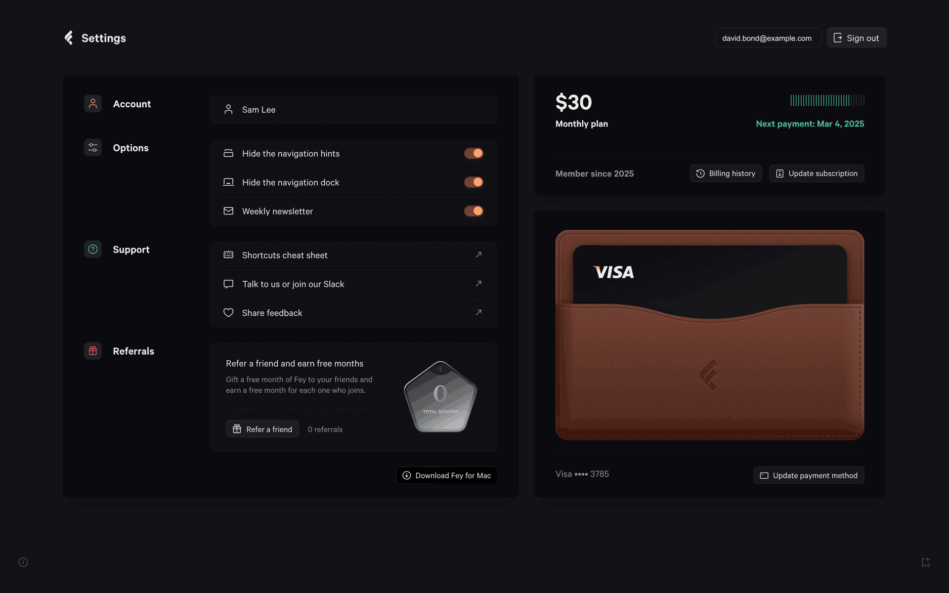 Fey Web Finance interface screenshot 15