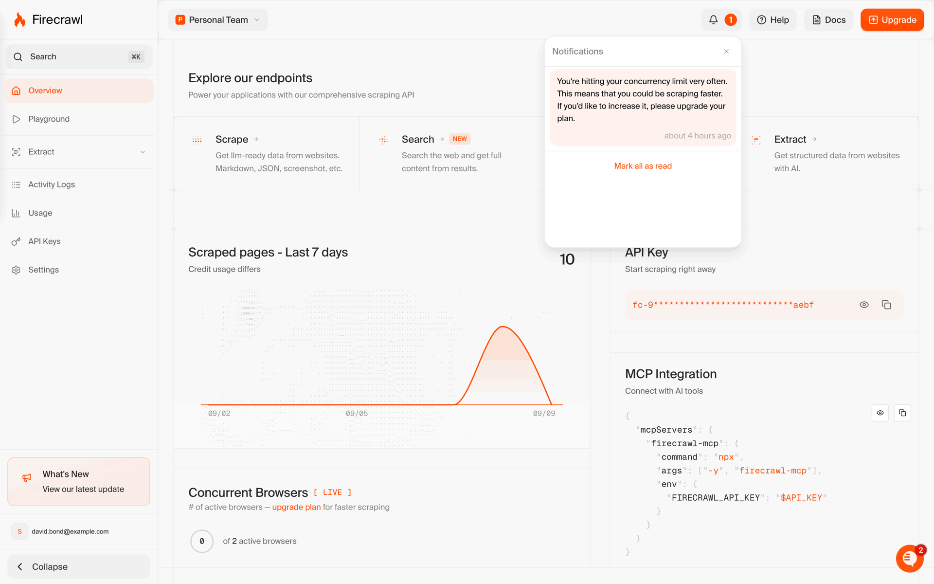 Firecrawl Web Developer Tools interface screenshot 24