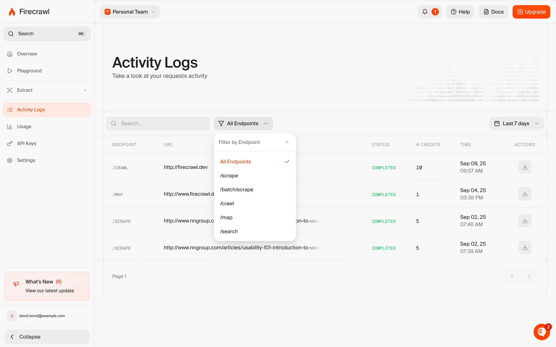 Firecrawl Web Developer Tools interface screenshot 20