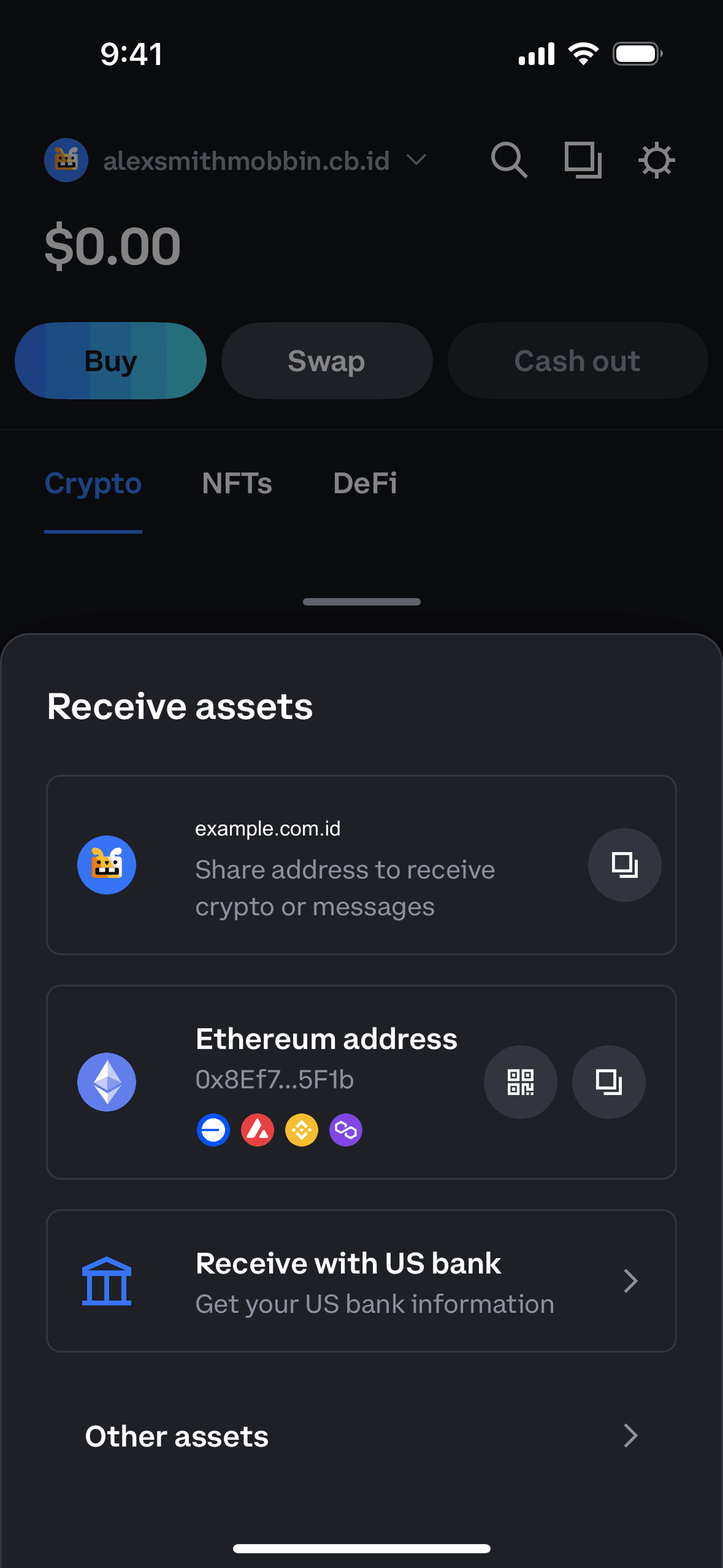 Coinbase Wallet iOS Finance interface screenshot 18