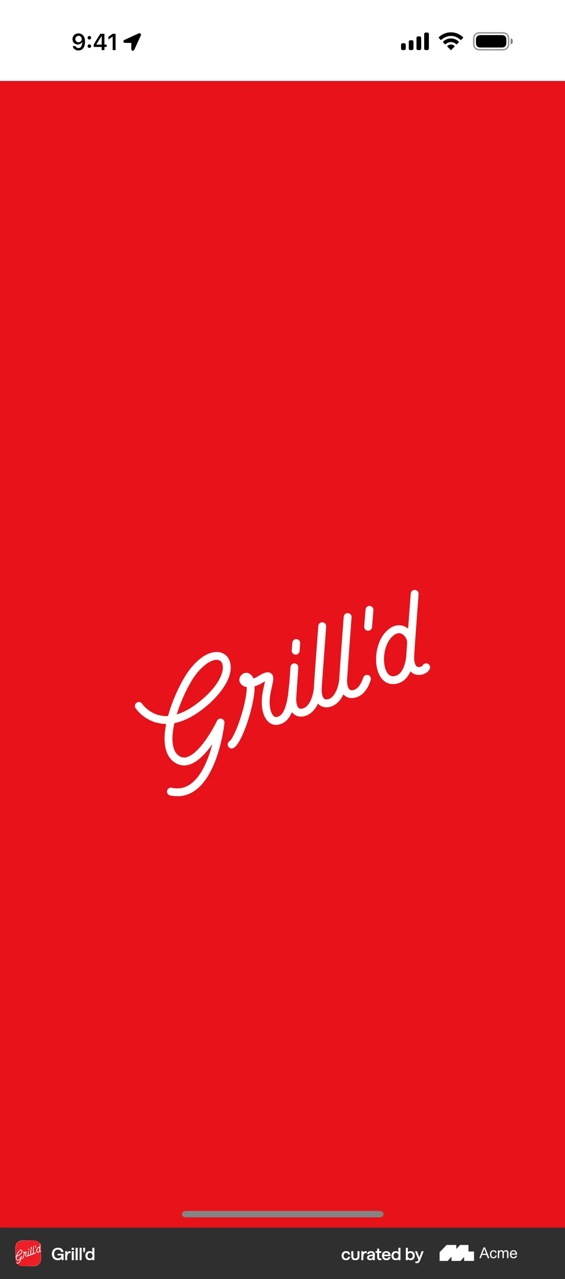 Grill'd iOS Food & Drink interface screenshot 1