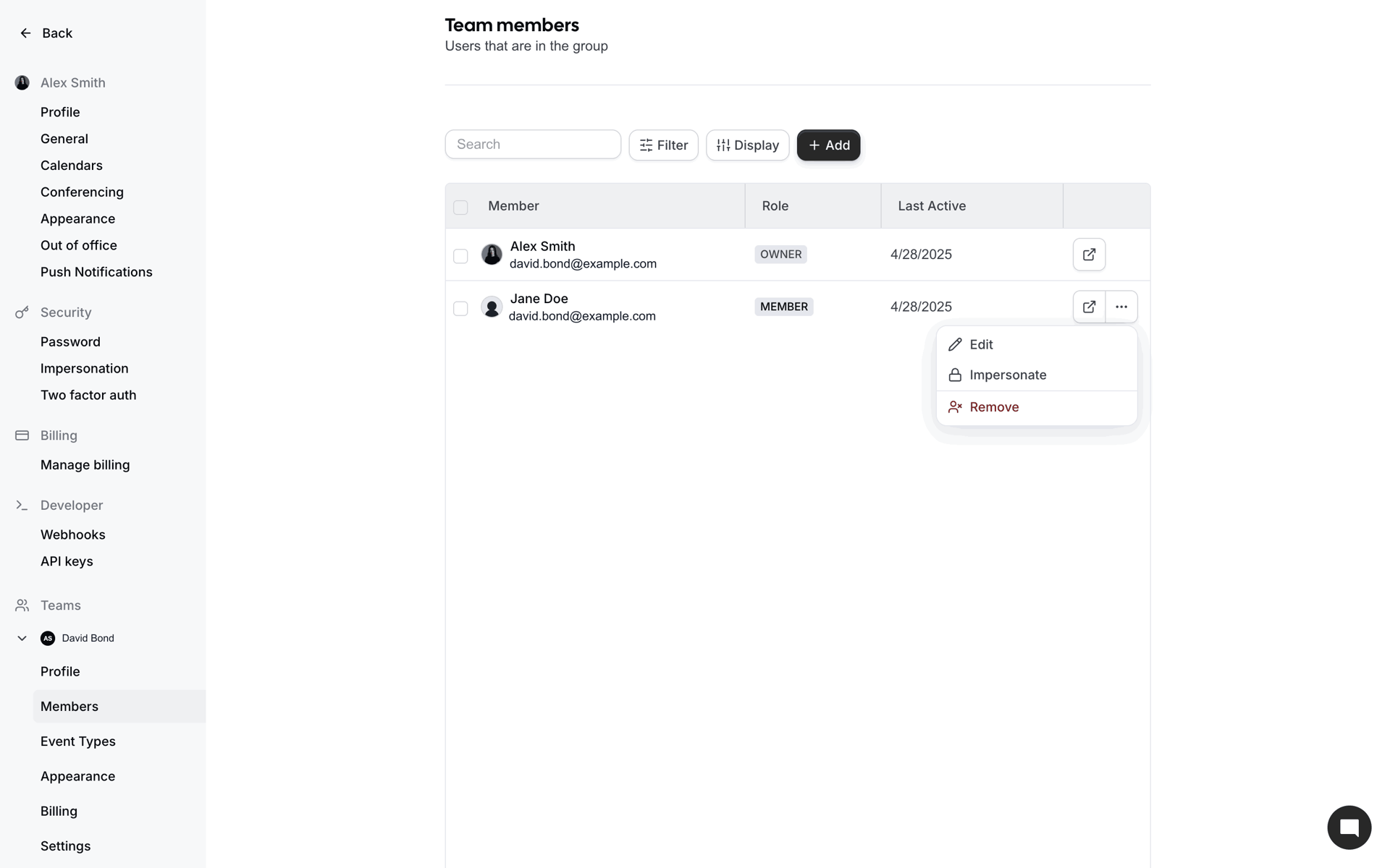 Cal.com Web AI interface screenshot 15