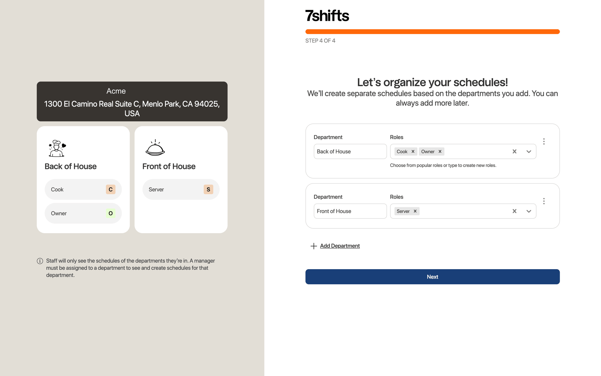 7shifts Web Business interface screenshot 21