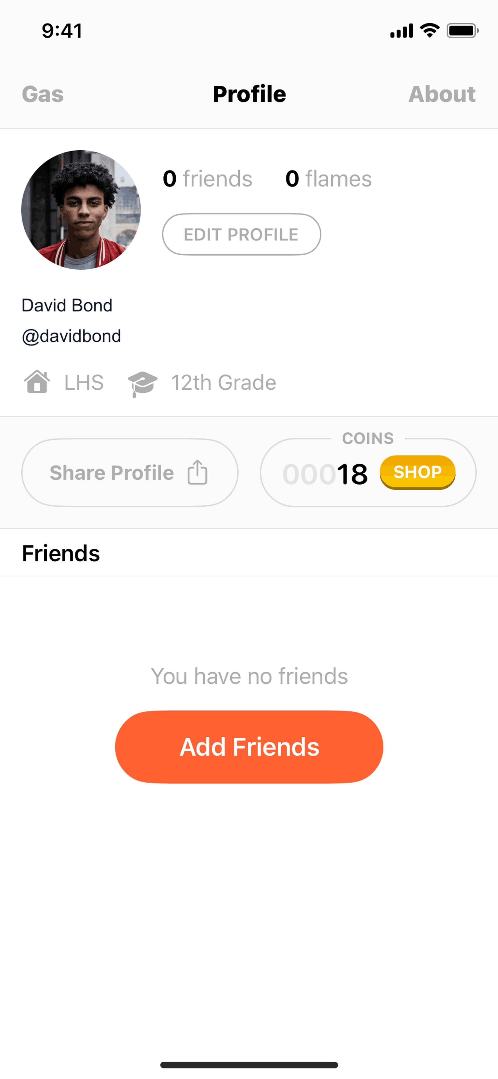 Gas iOS Social Networking interface screenshot 12