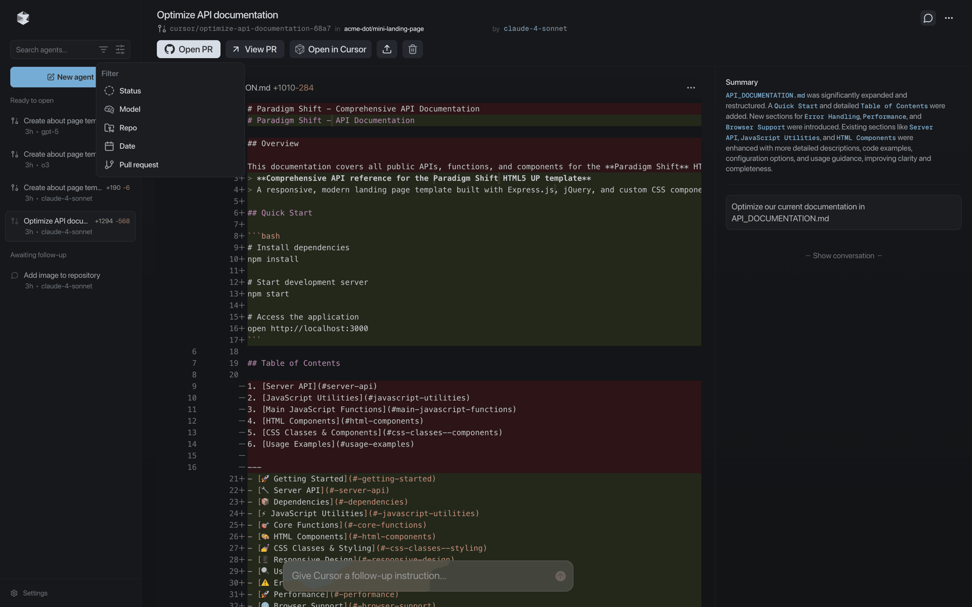 Cursor Web Developer Tools interface screenshot 6