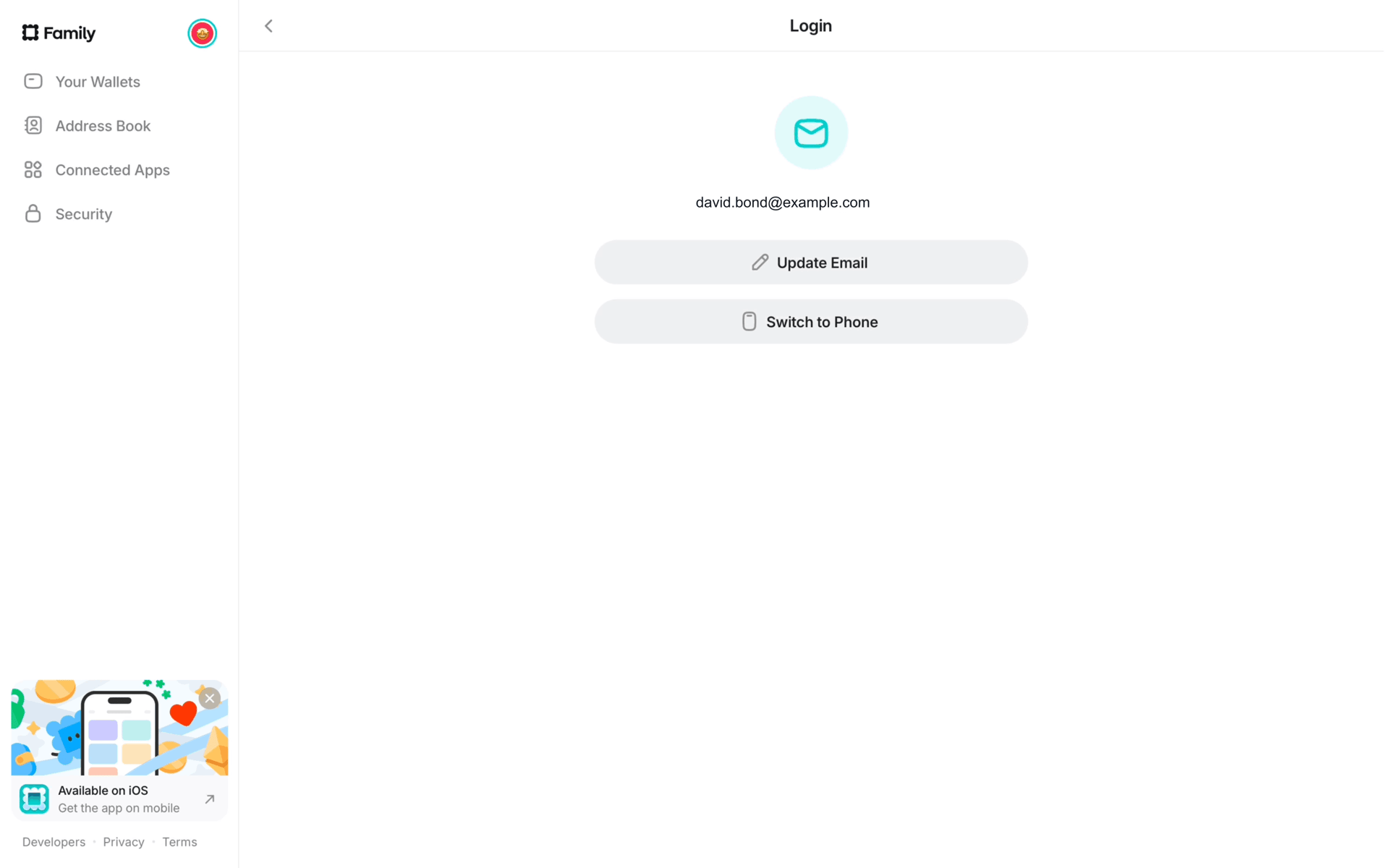 Family Web Crypto & Web3 interface screenshot 5