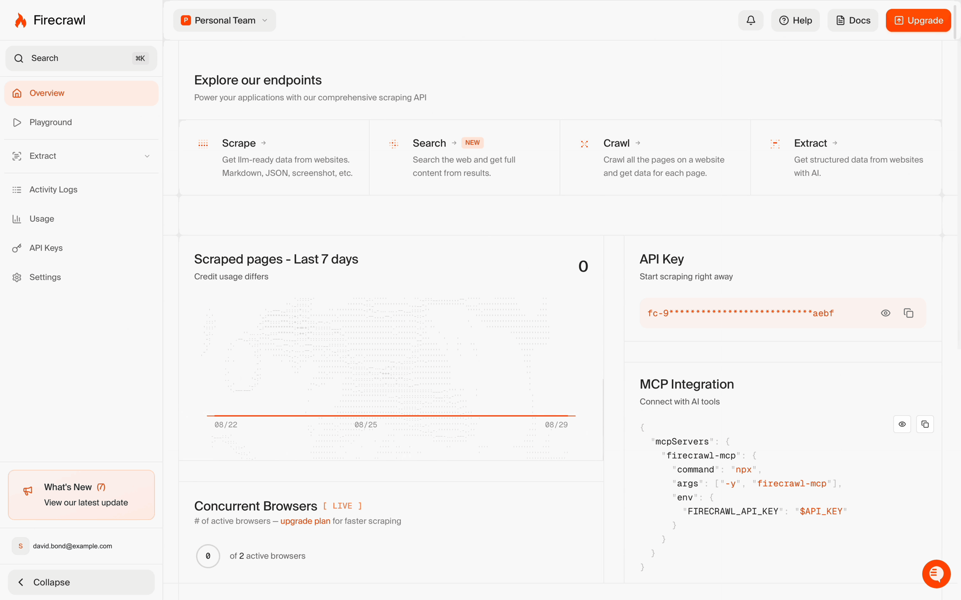 Firecrawl Web Developer Tools interface screenshot 10