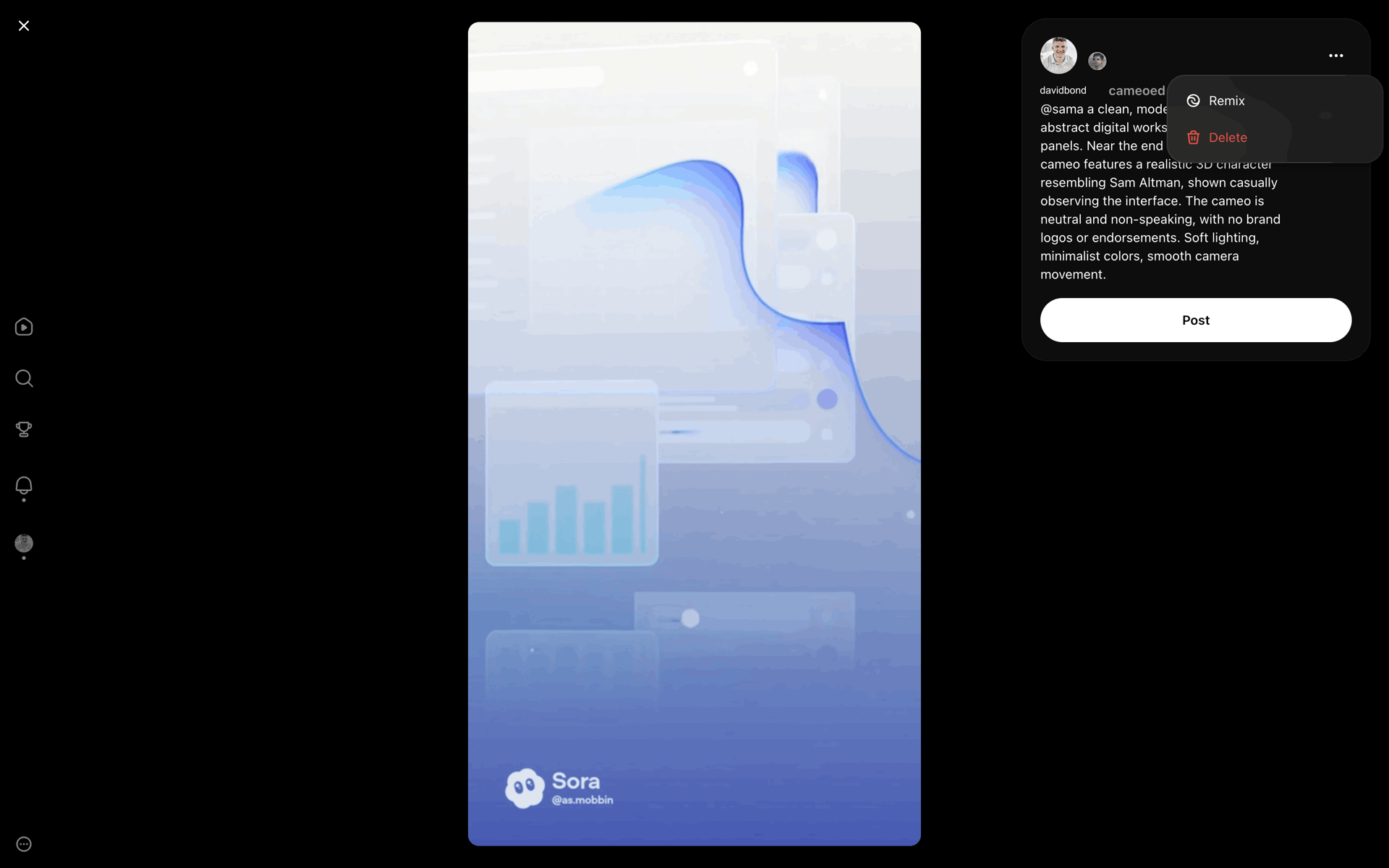 Sora Web AI interface screenshot 23