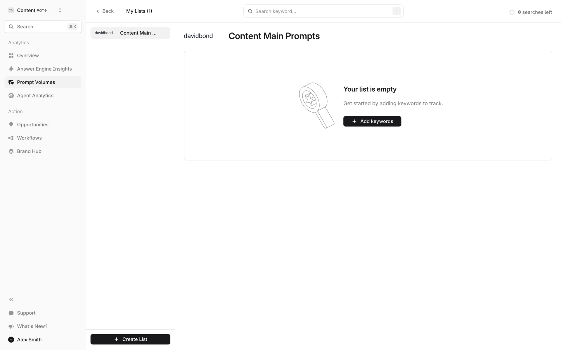 Profound Web AI interface screenshot 21