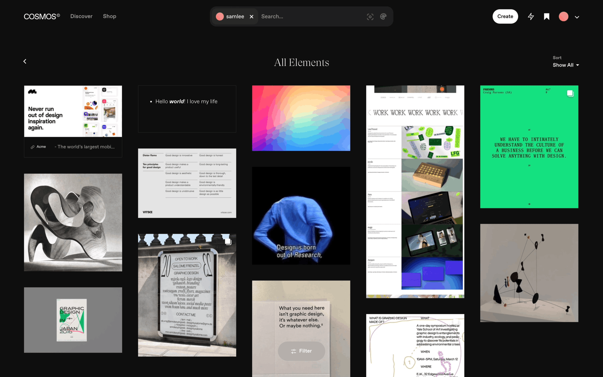 Cosmos Web Photo & Video interface screenshot 9