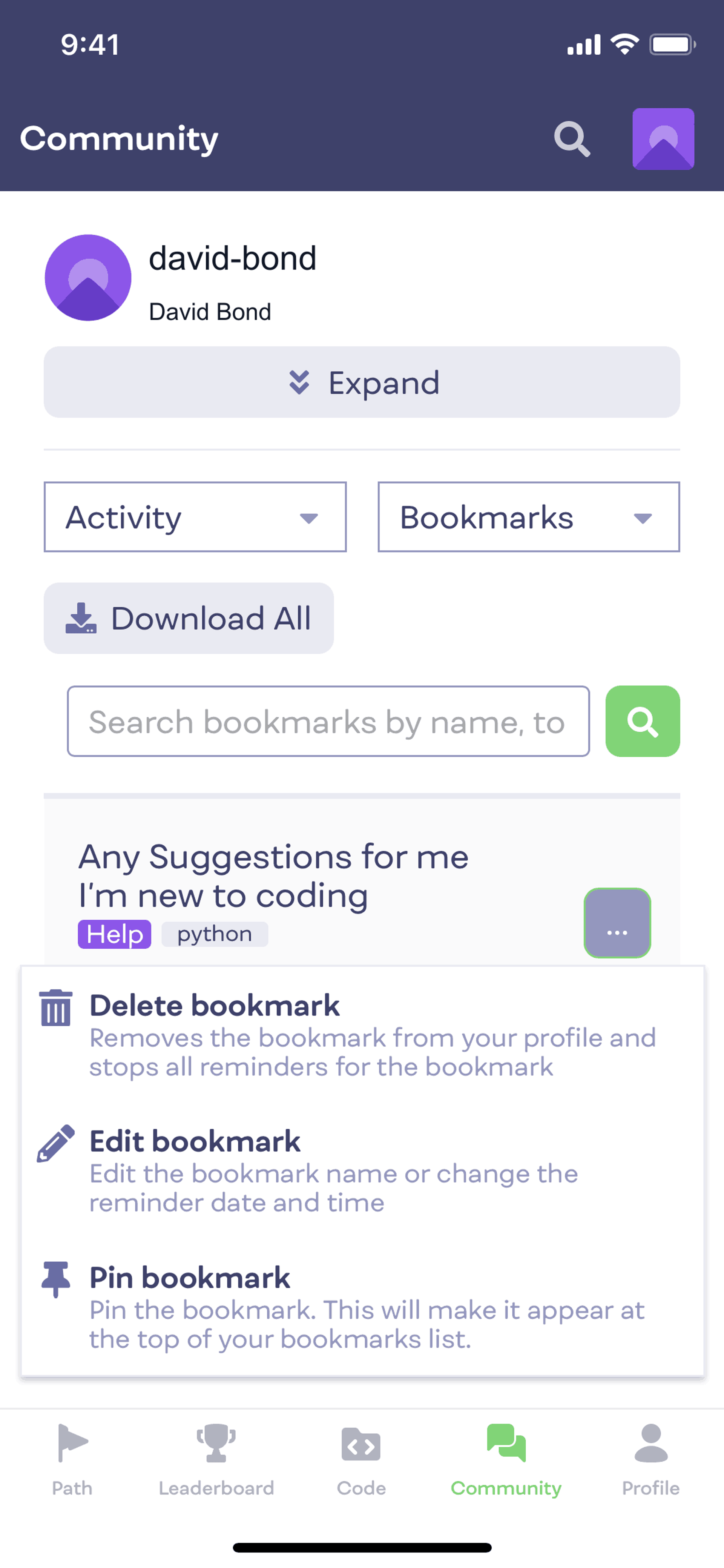 Mimo iOS Education interface screenshot 15