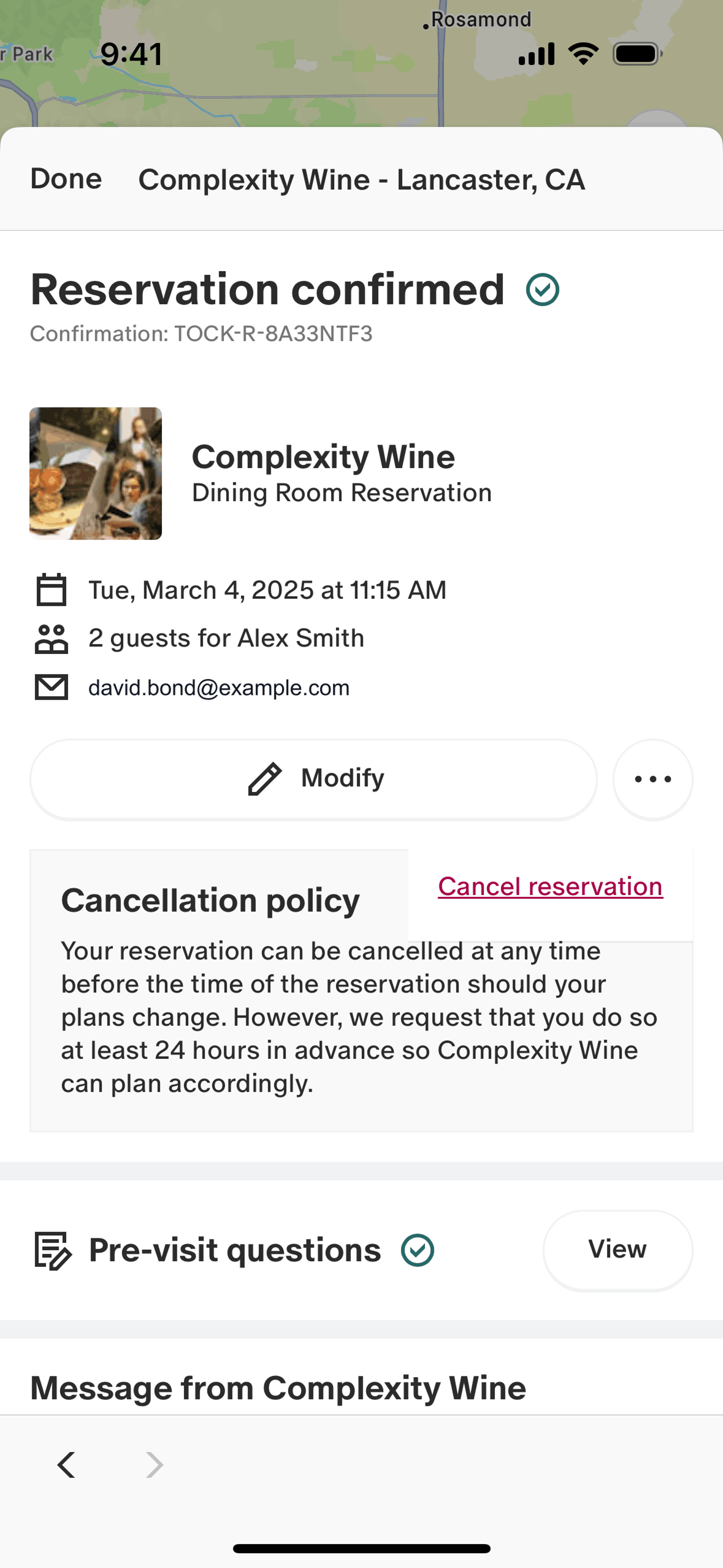 Tock iOS Food & Drink interface screenshot 19