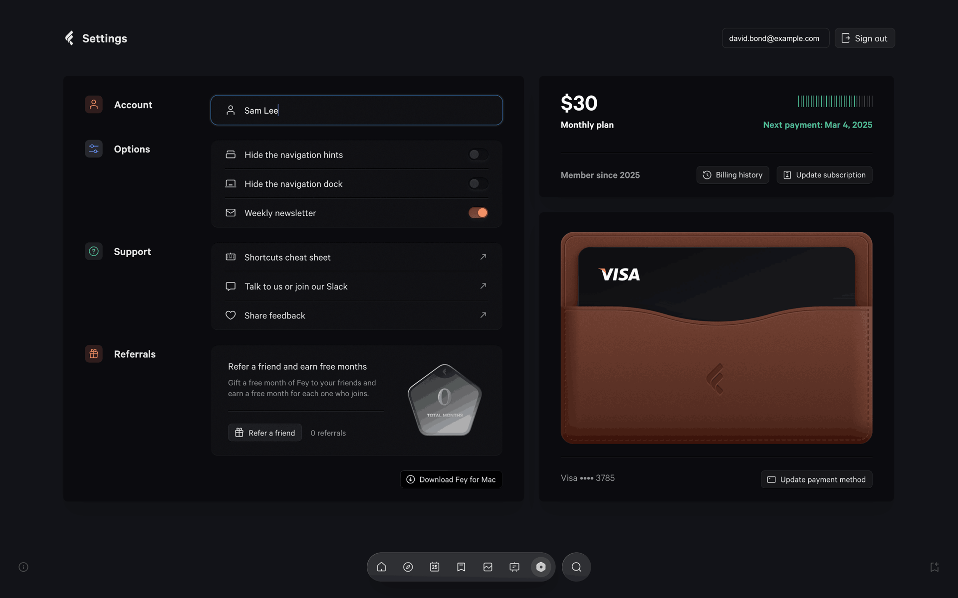 Fey Web Finance interface screenshot 14