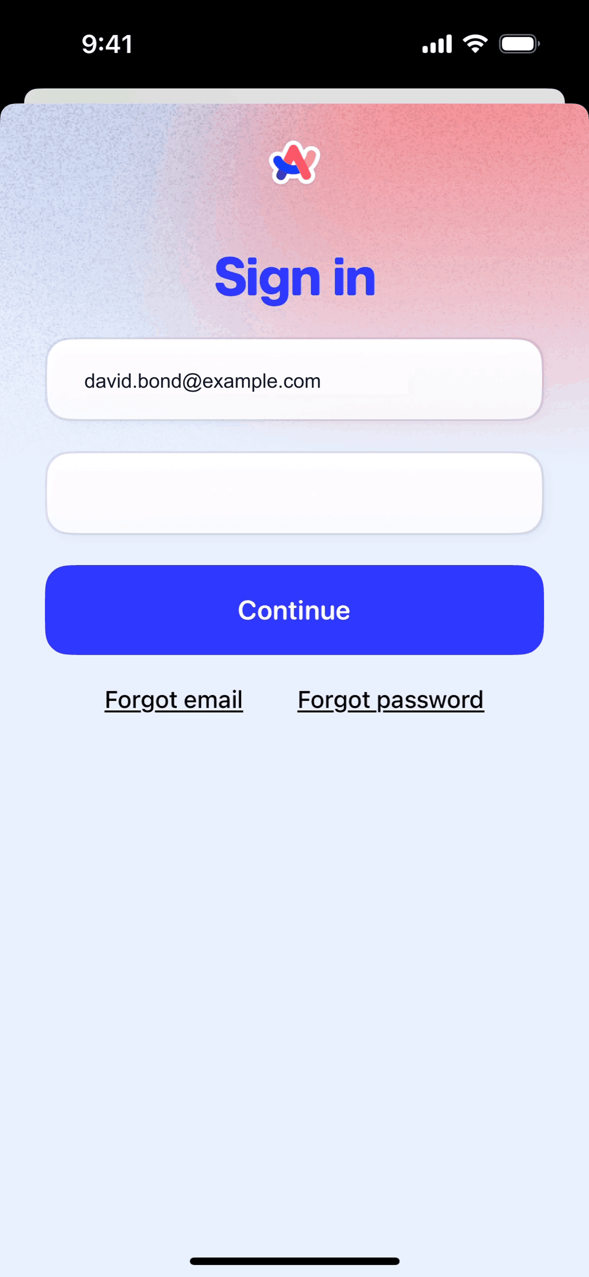 Reference app screen 1