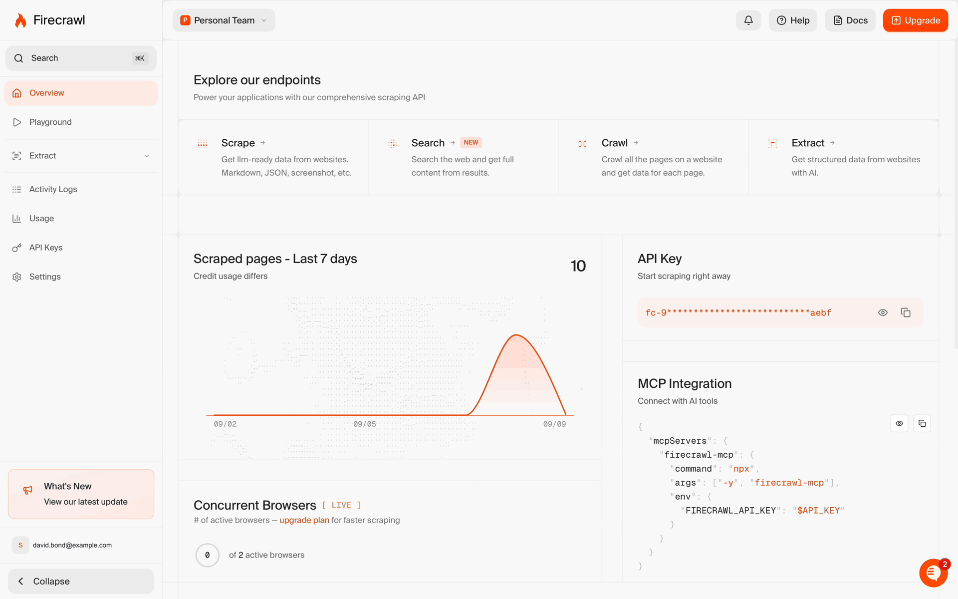 Firecrawl Web Developer Tools interface screenshot 21