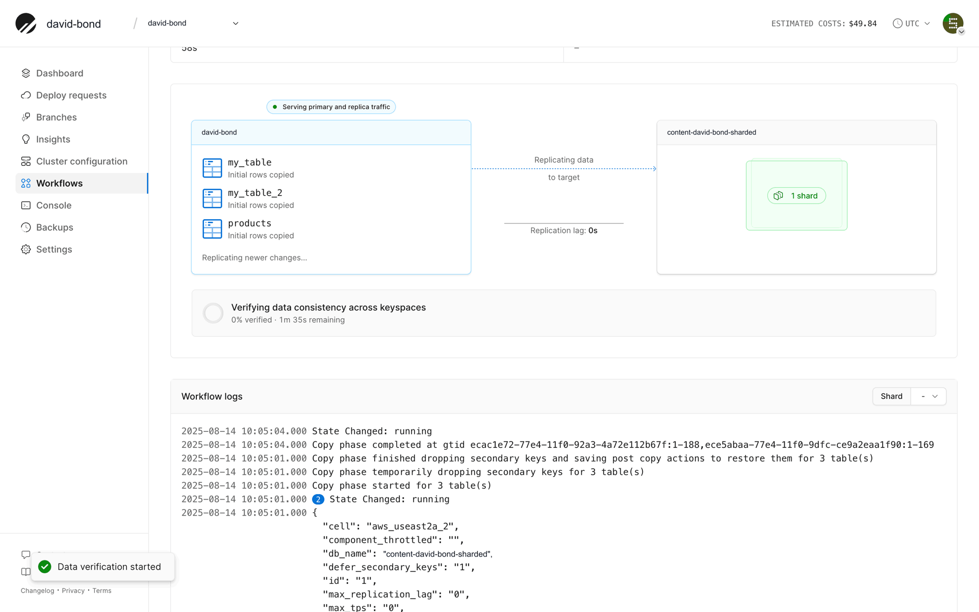 PlanetScale Web Developer Tools interface screenshot 23