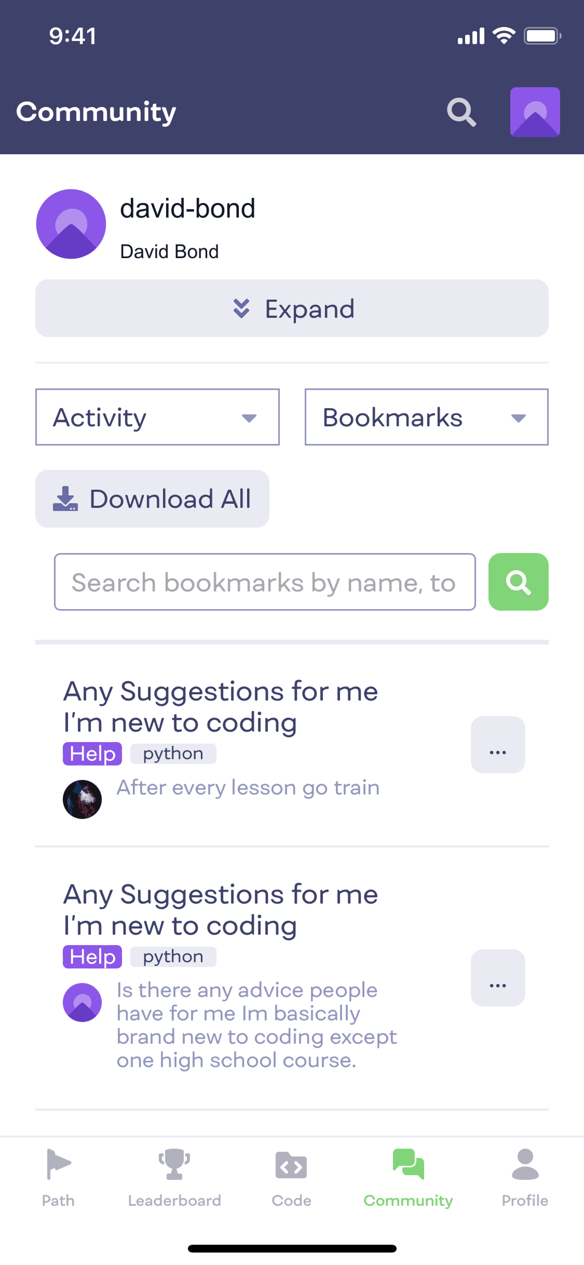 Mimo iOS Education interface screenshot 14