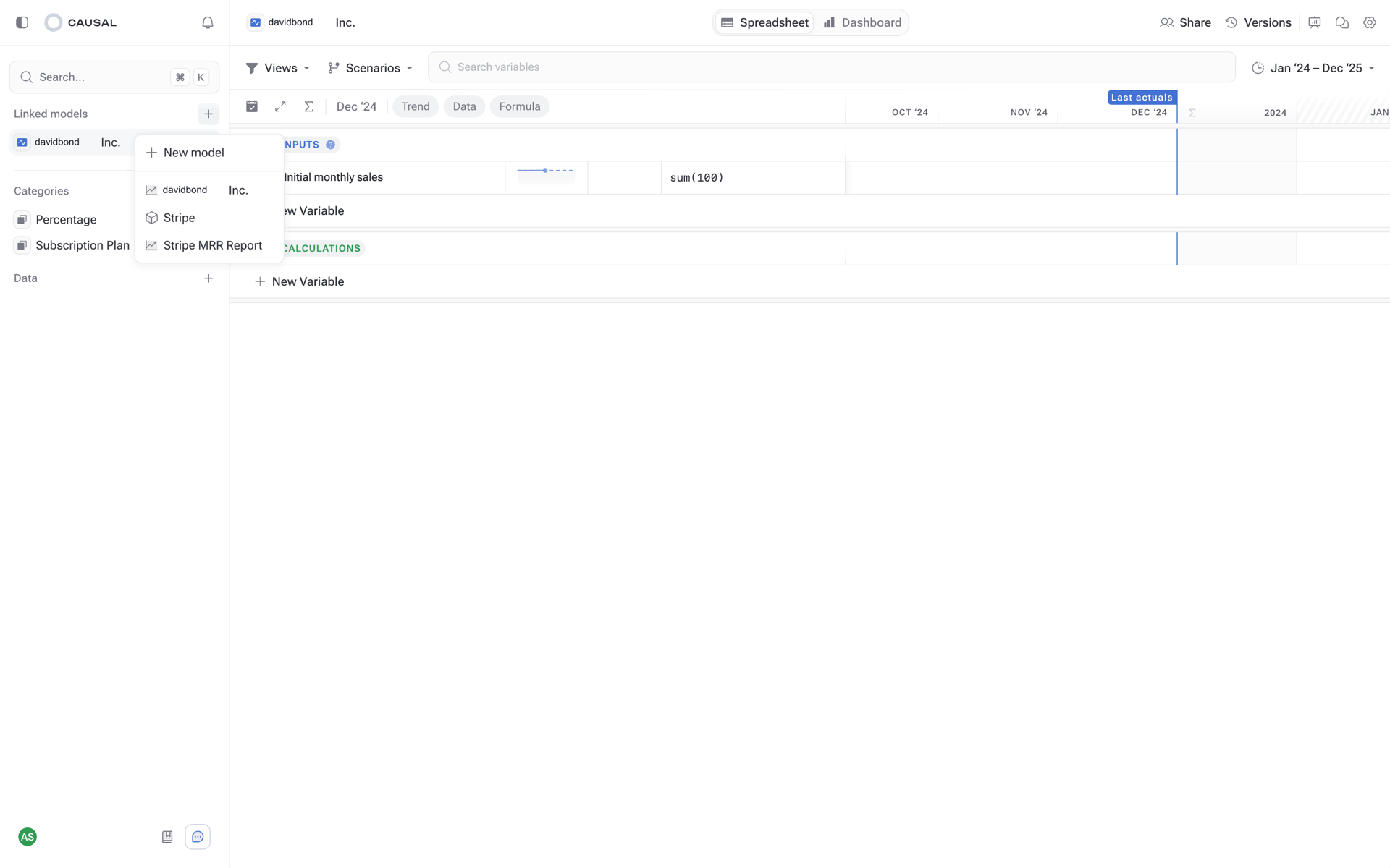 Causal Web Productivity interface screenshot 14