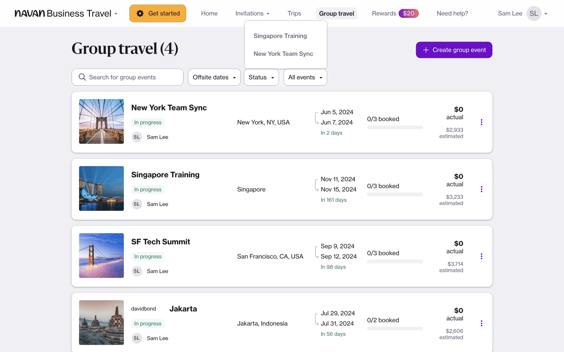 Navan Web Business interface screenshot 3