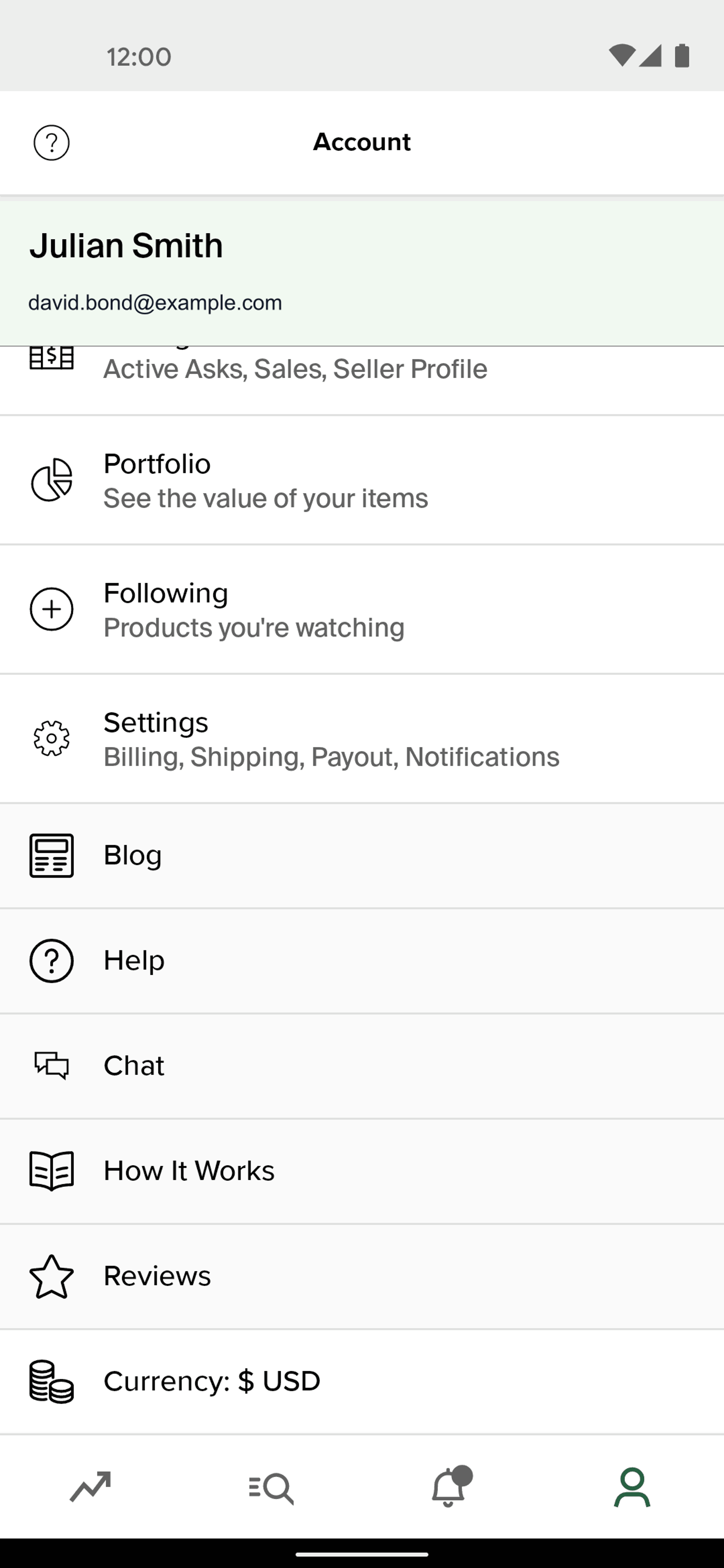 StockX Android Shopping interface screenshot 9