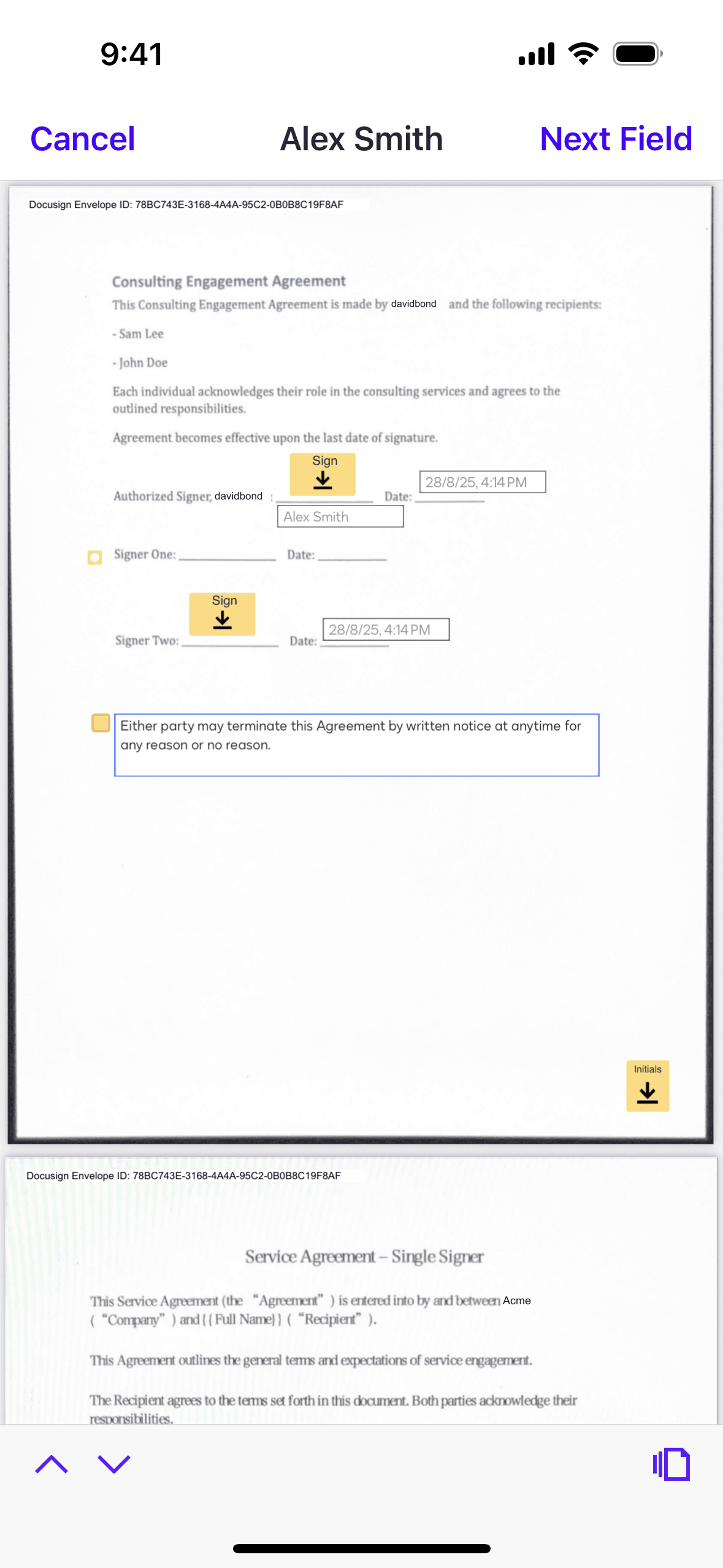 Docusign iOS Productivity interface screenshot 24
