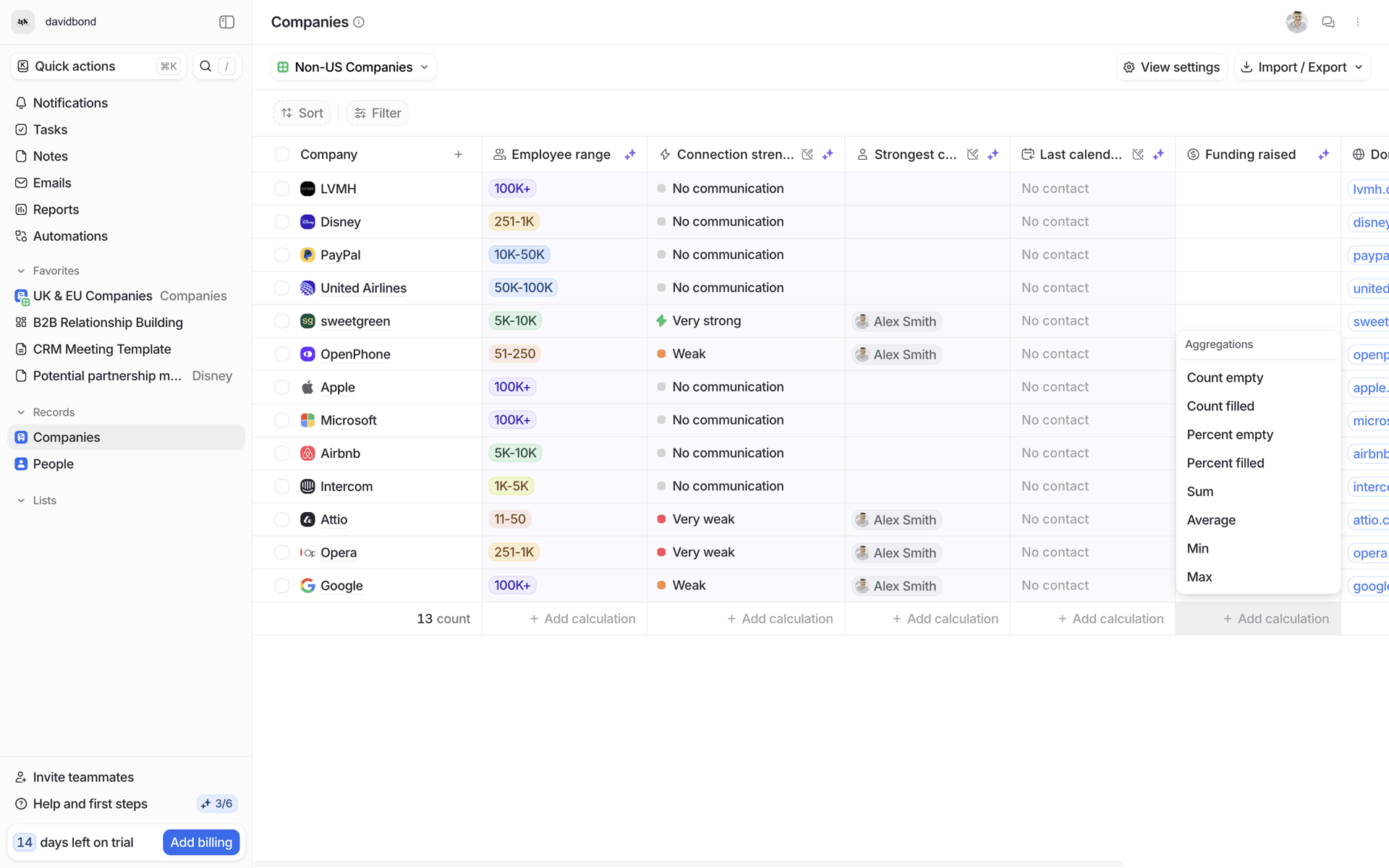 Attio Web Productivity interface screenshot 11