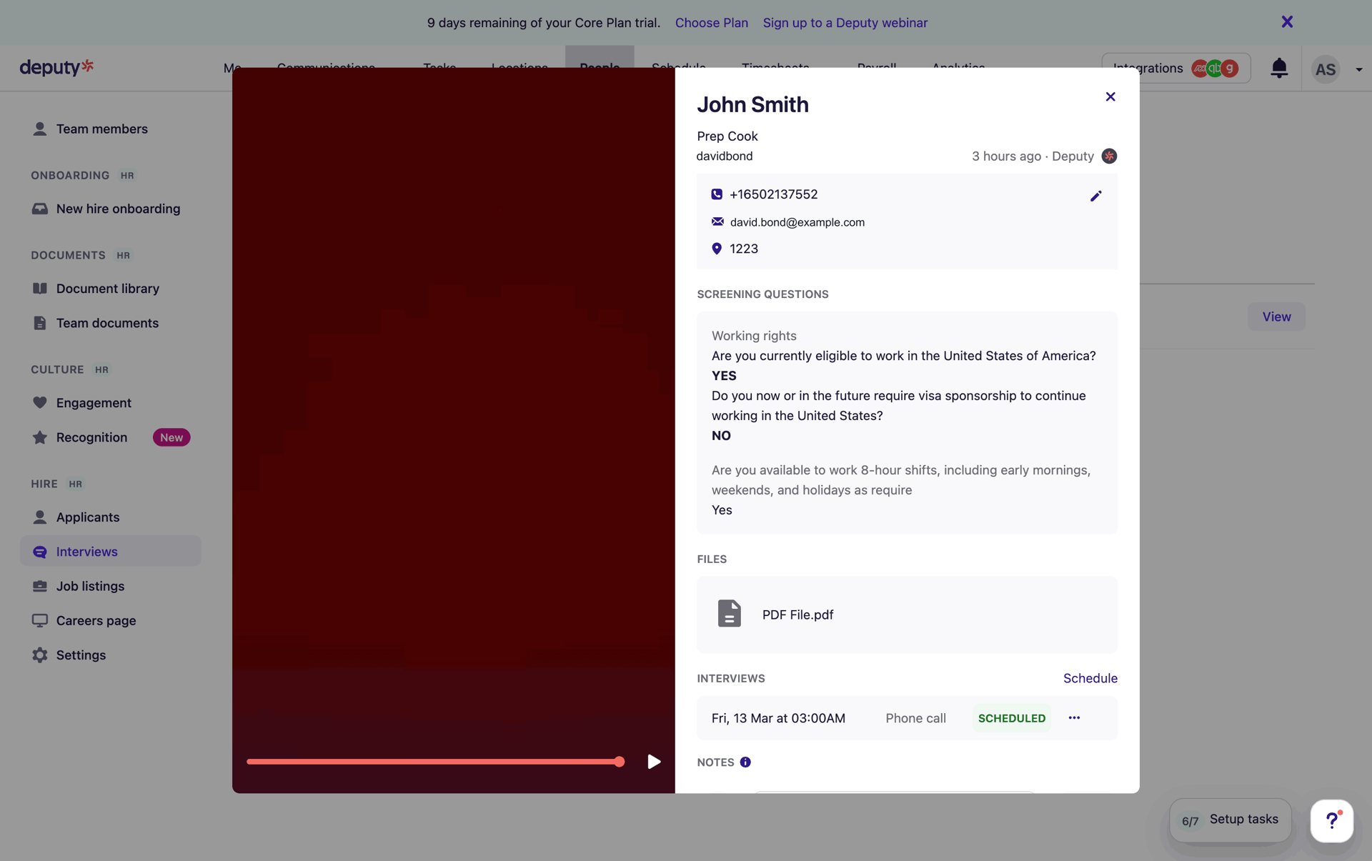 Deputy Web workforce management interface screenshot 24