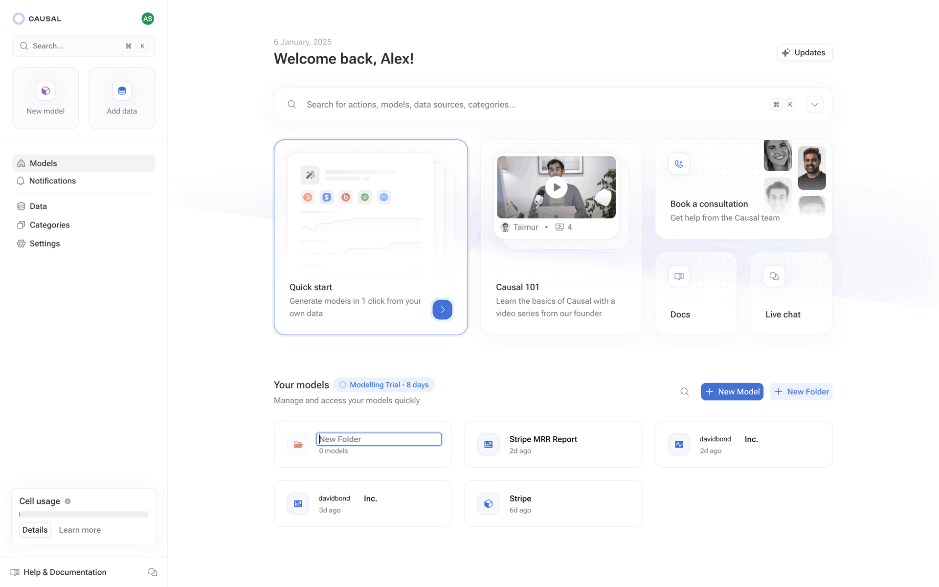 Causal Web Productivity interface screenshot 15