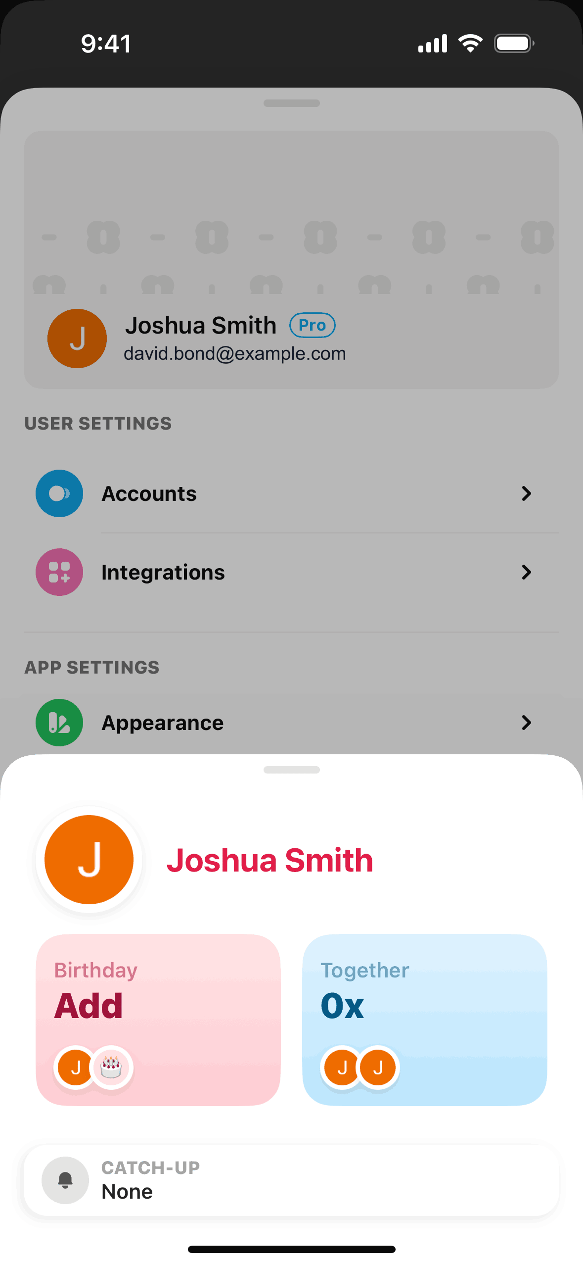 Amie iOS Productivity interface screenshot 8