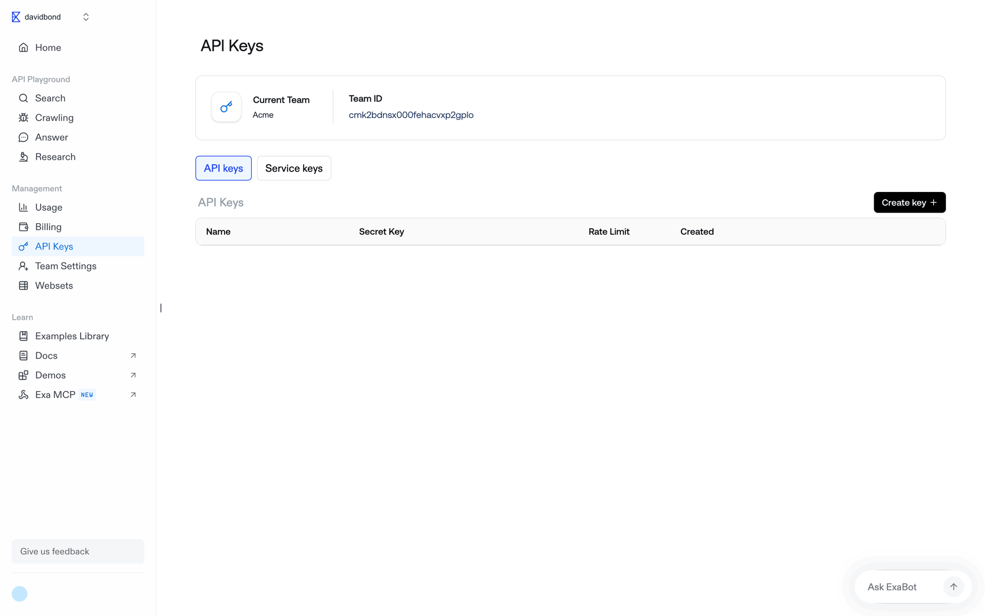Exa Web Developer Tools interface screenshot 6