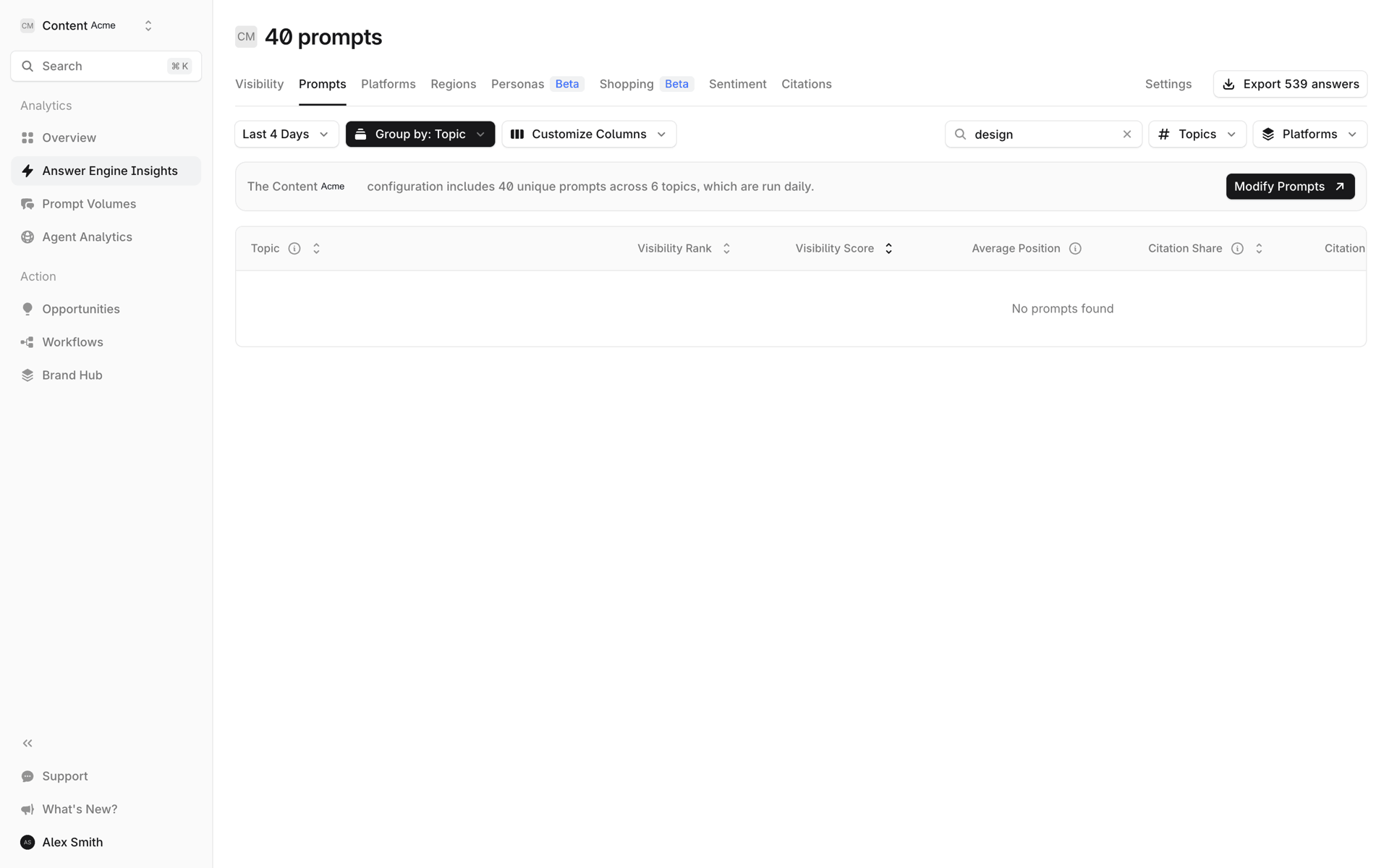 Profound Web AI interface screenshot 7