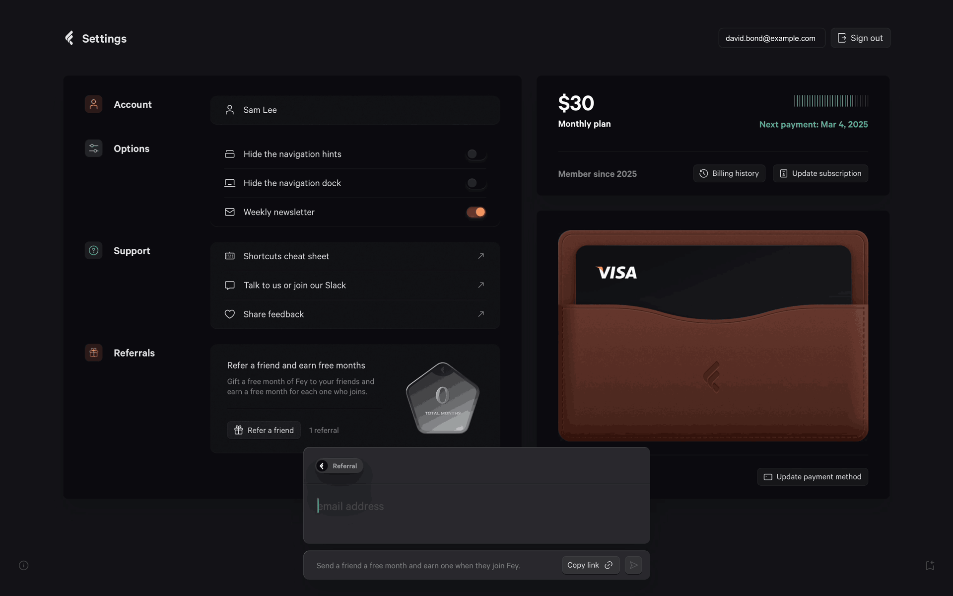 Fey Web Finance interface screenshot 19