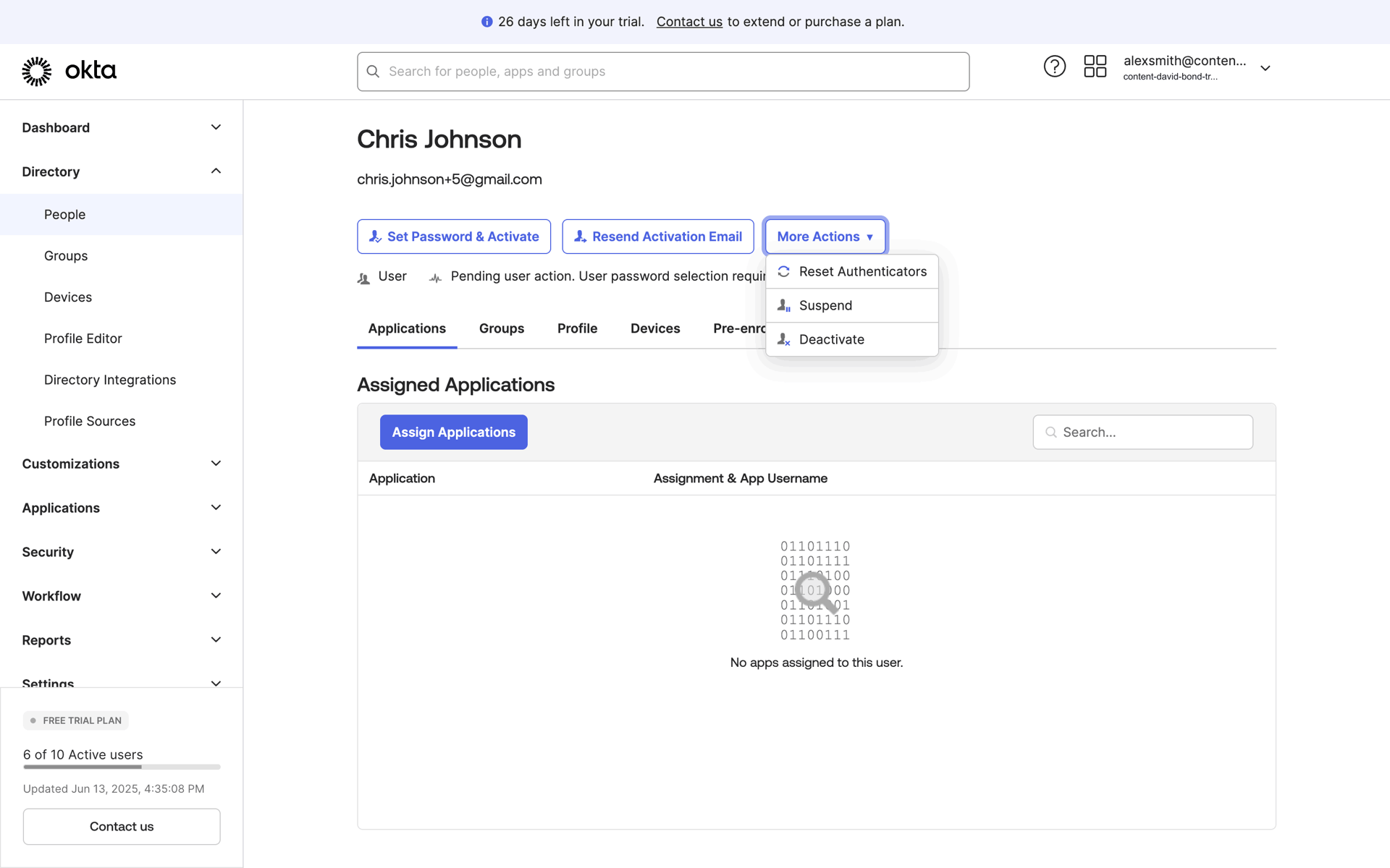Okta Web Developer Tools interface screenshot 21