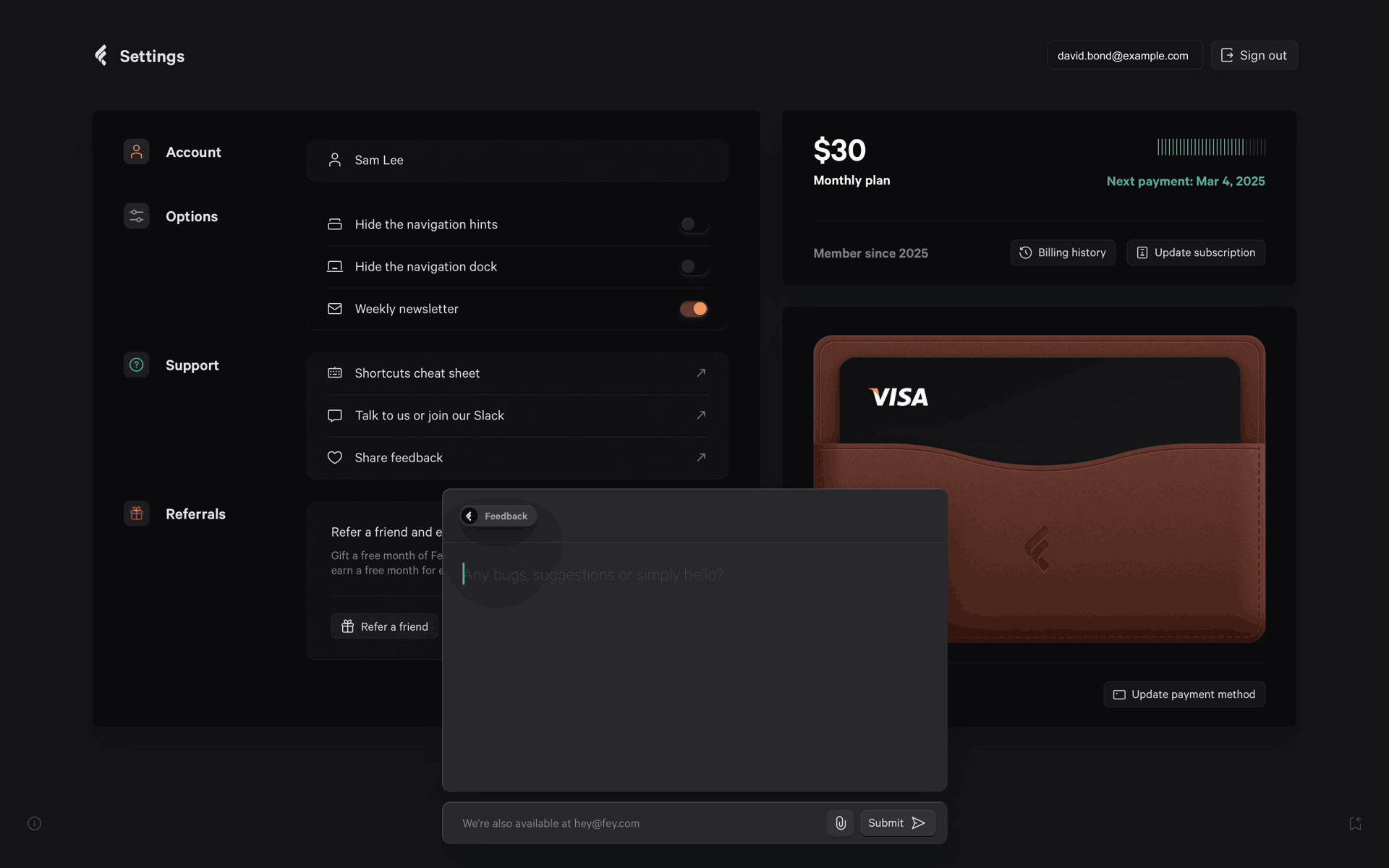 Fey Web Finance interface screenshot 18