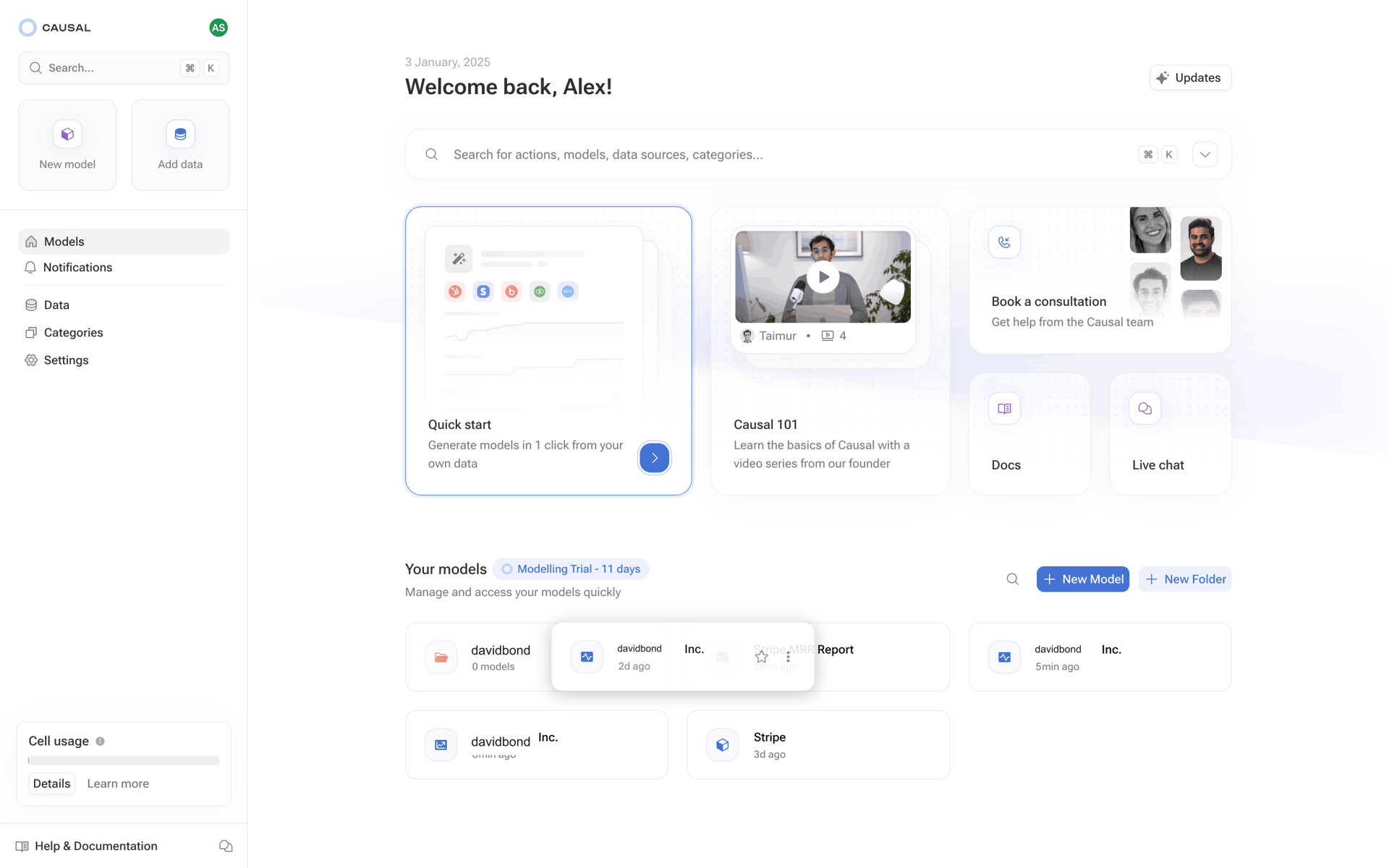 Causal Web Productivity interface screenshot 21
