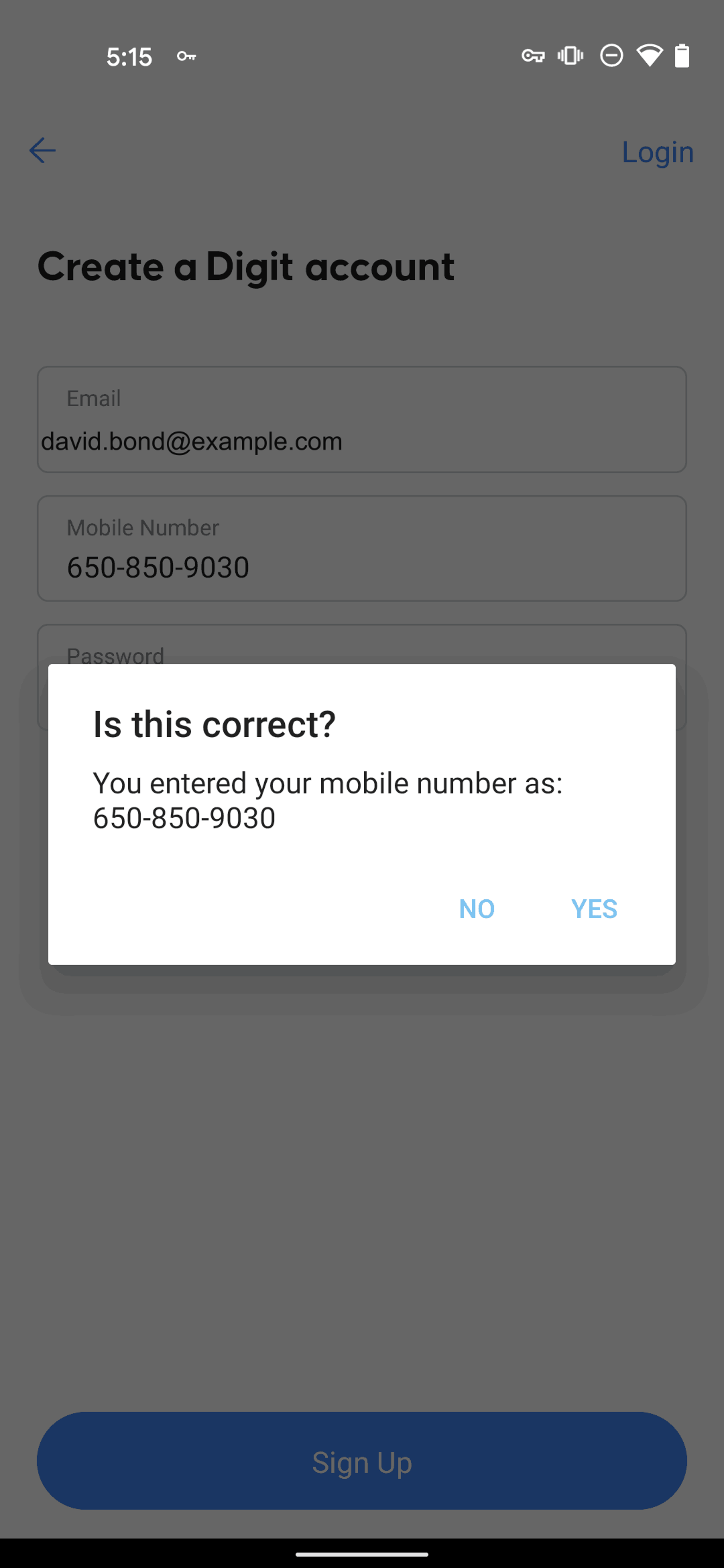 Digit Android Finance interface screenshot 5
