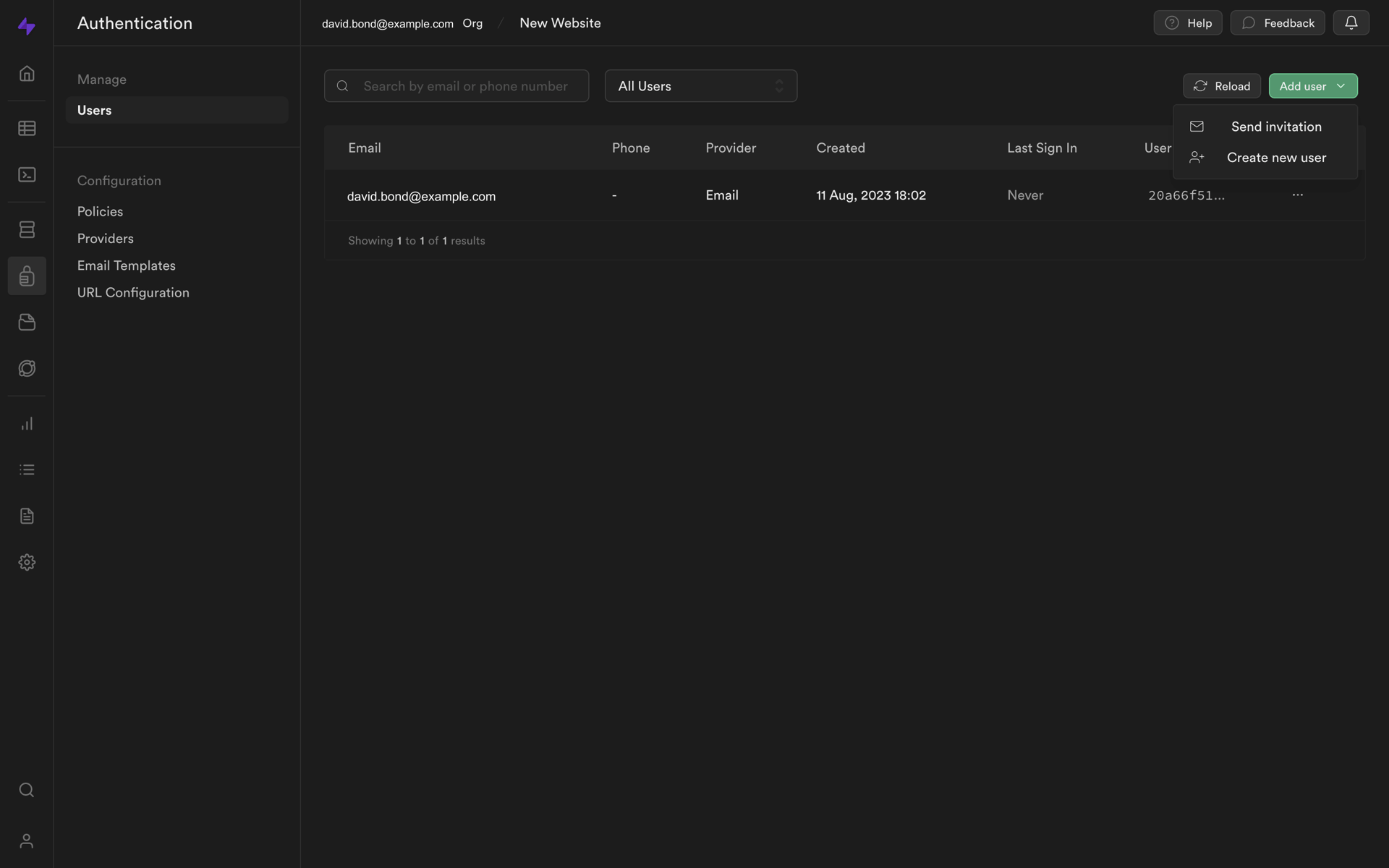 Supabase Web Developer Tools interface screenshot 22