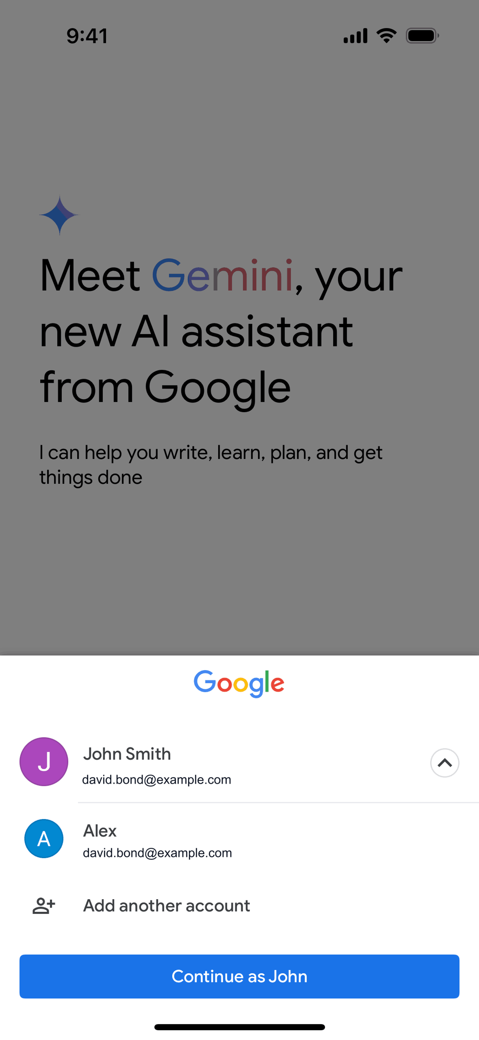 Google Gemini iOS AI interface screenshot 2