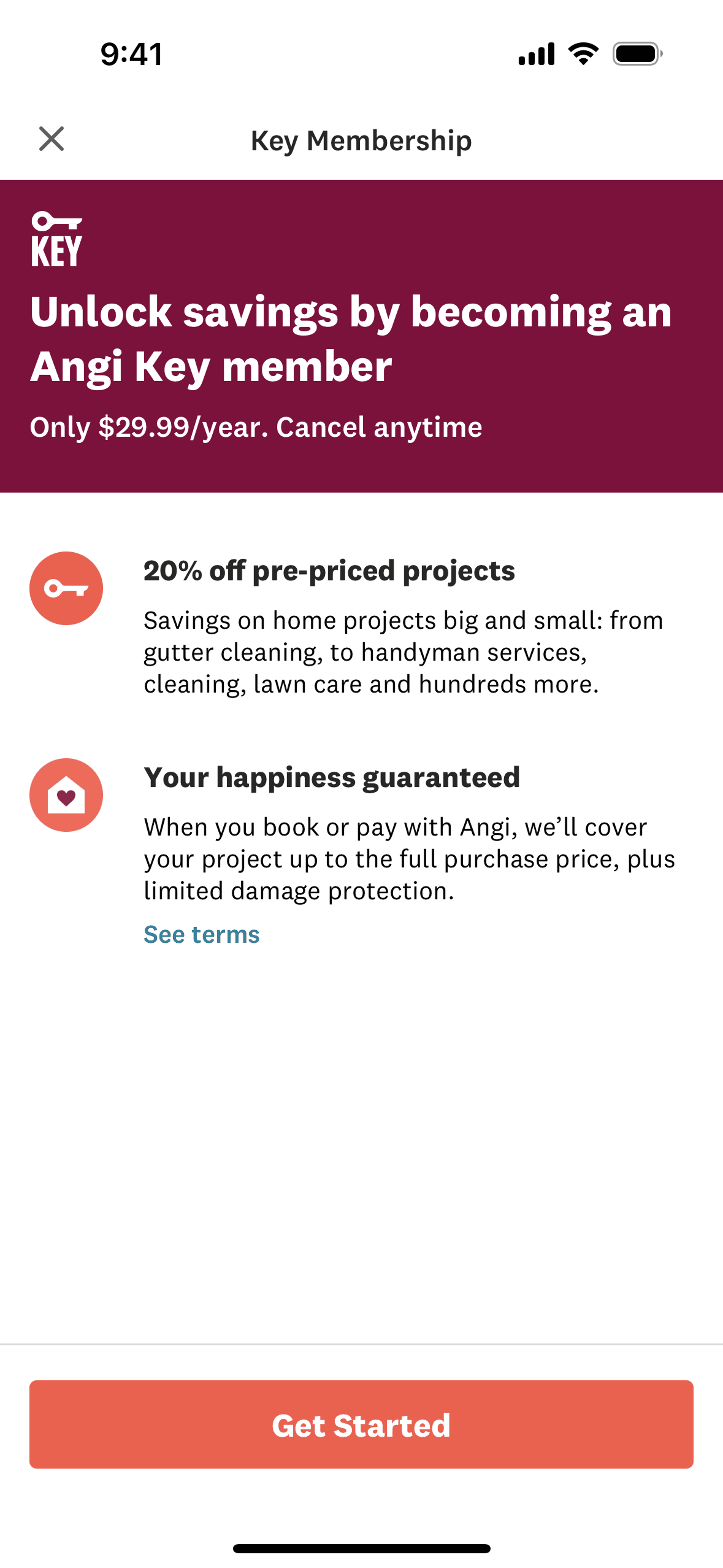 Angi iOS Lifestyle interface screenshot 24