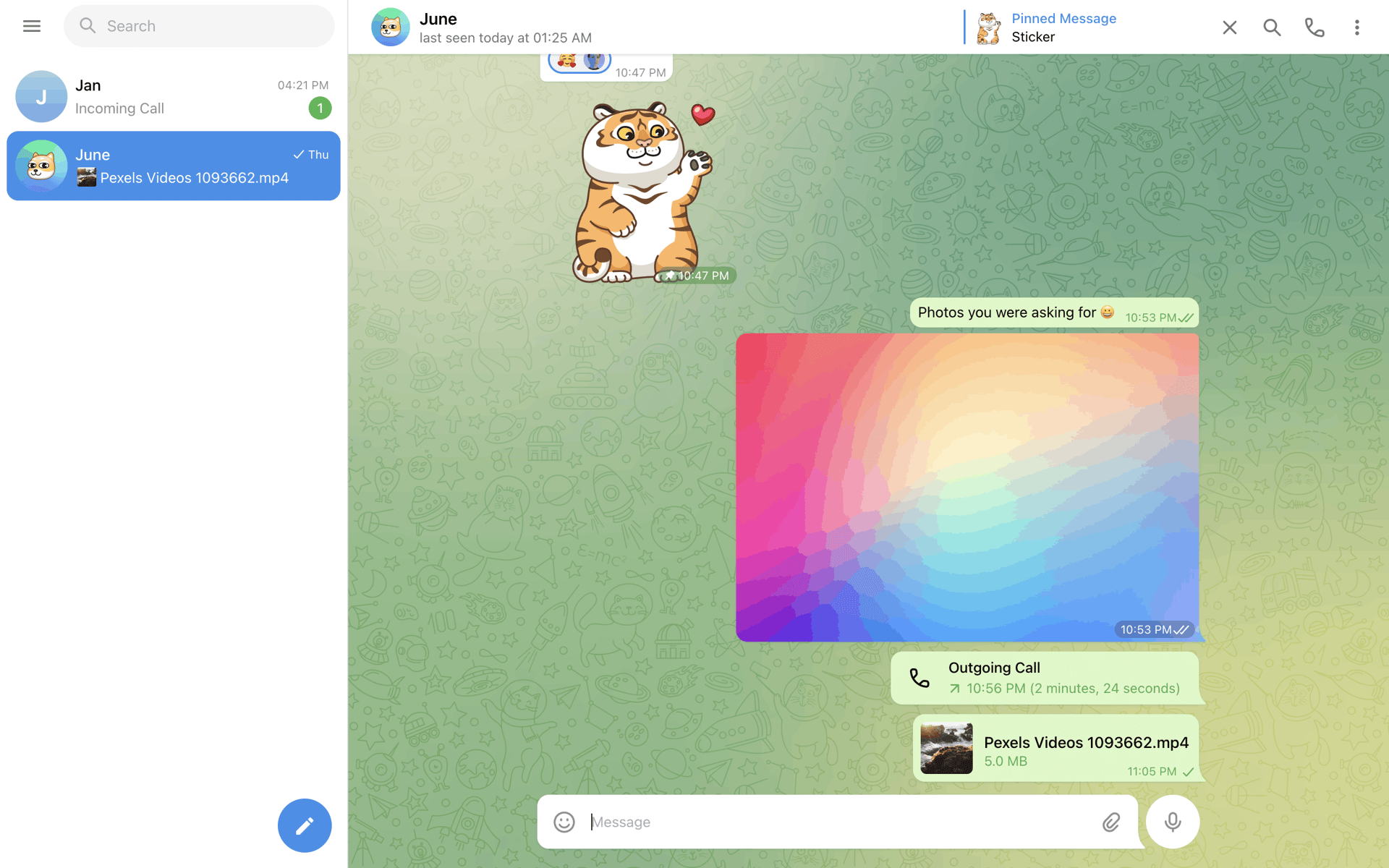 Telegram Web Social Networking interface screenshot 22