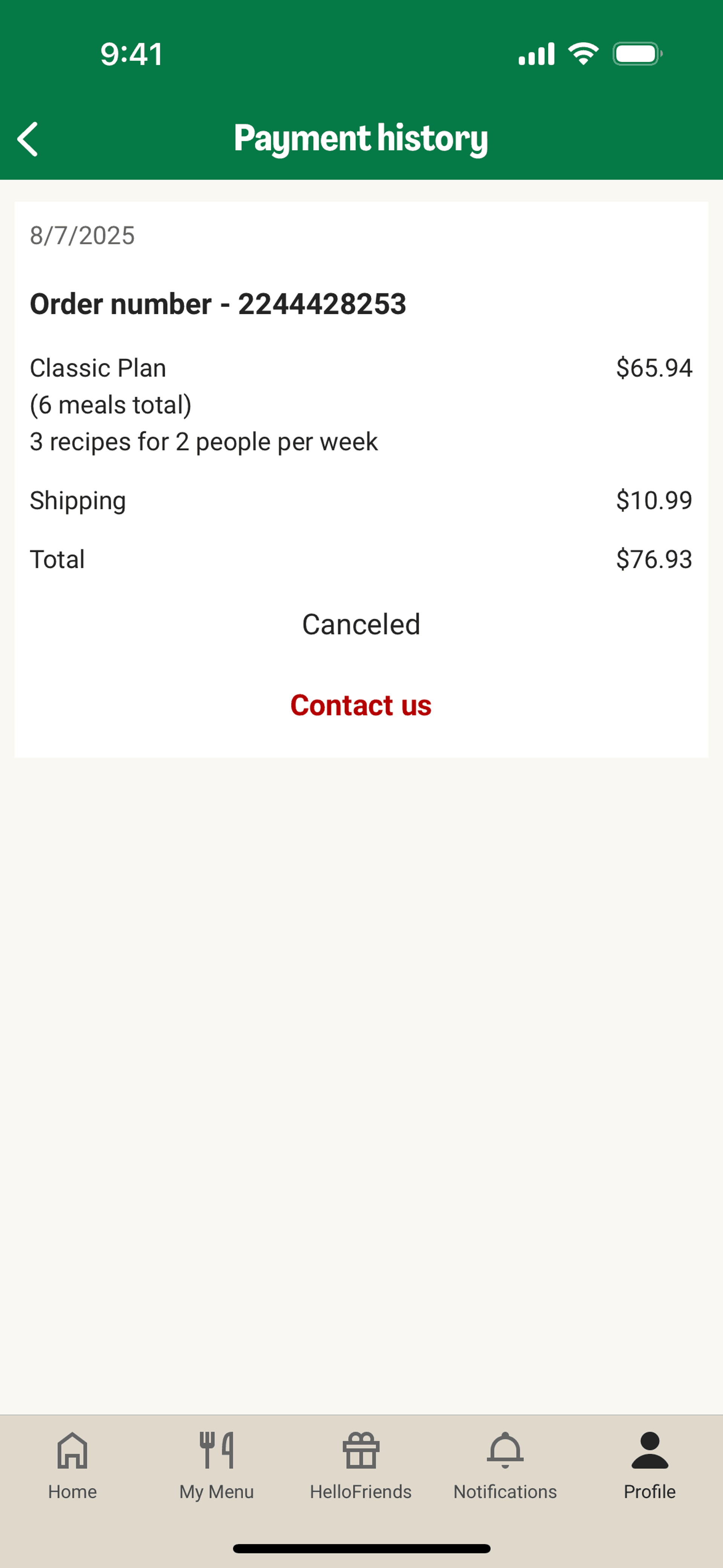 HelloFresh iOS Food & Drink interface screenshot 18