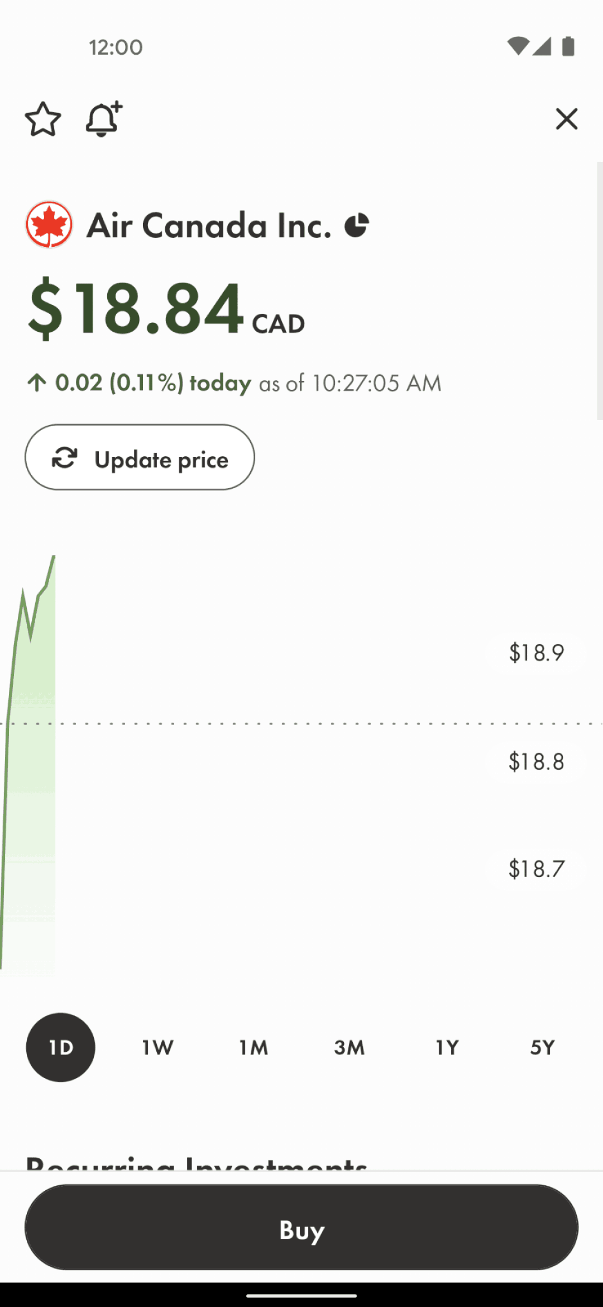 Wealthsimple Android Finance interface screenshot 13