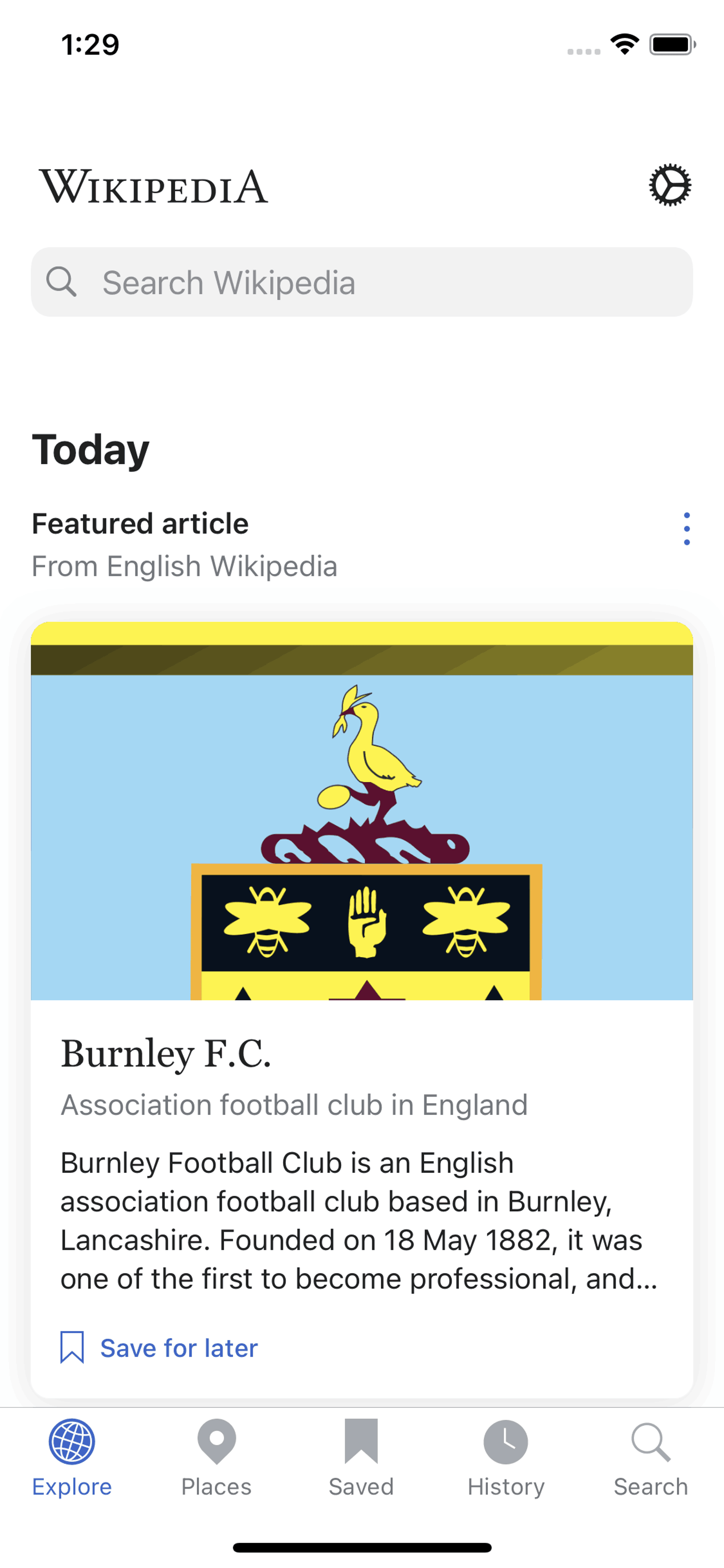Wikipedia iOS Reference interface screenshot 14