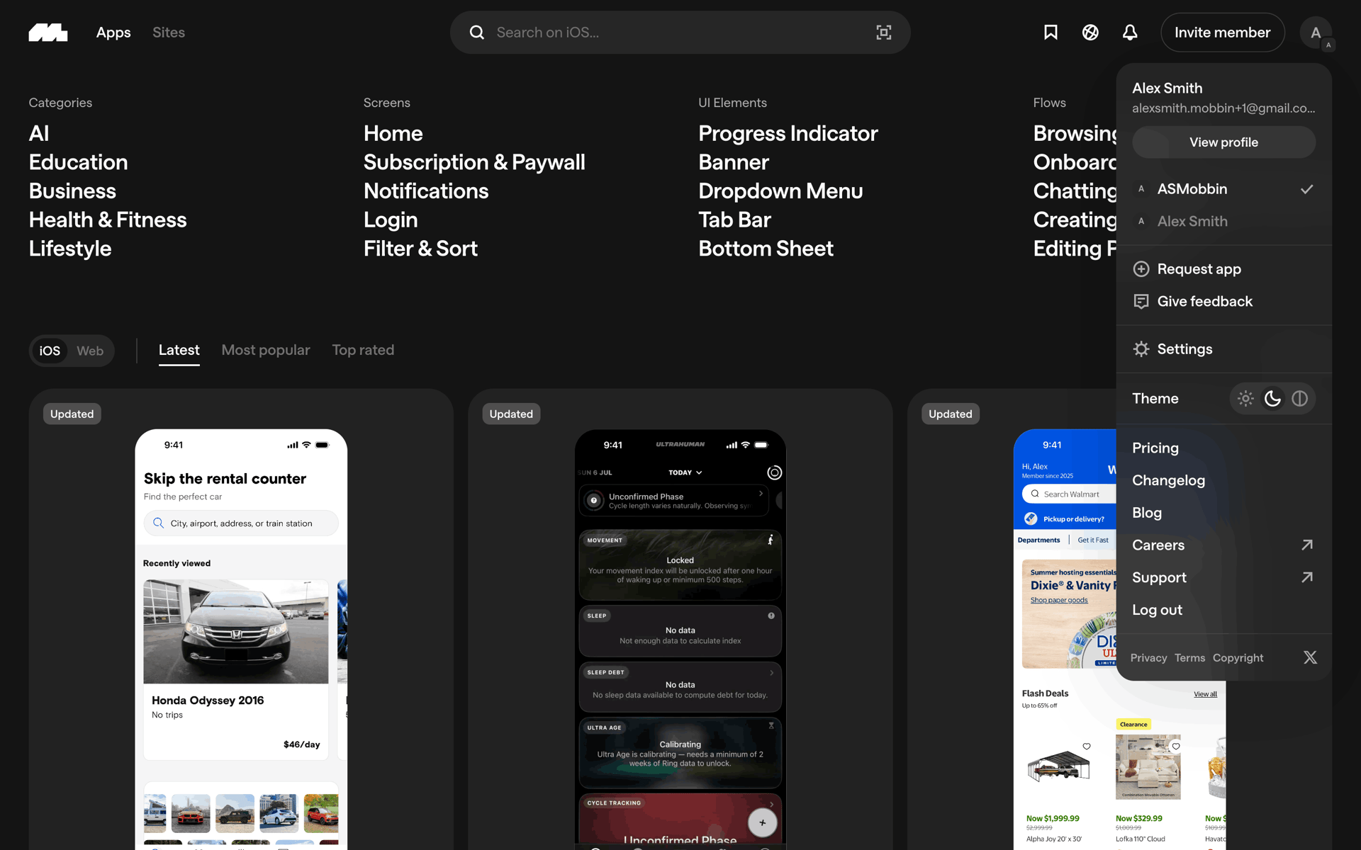 Mobbin Web Graphics & Design interface screenshot 21