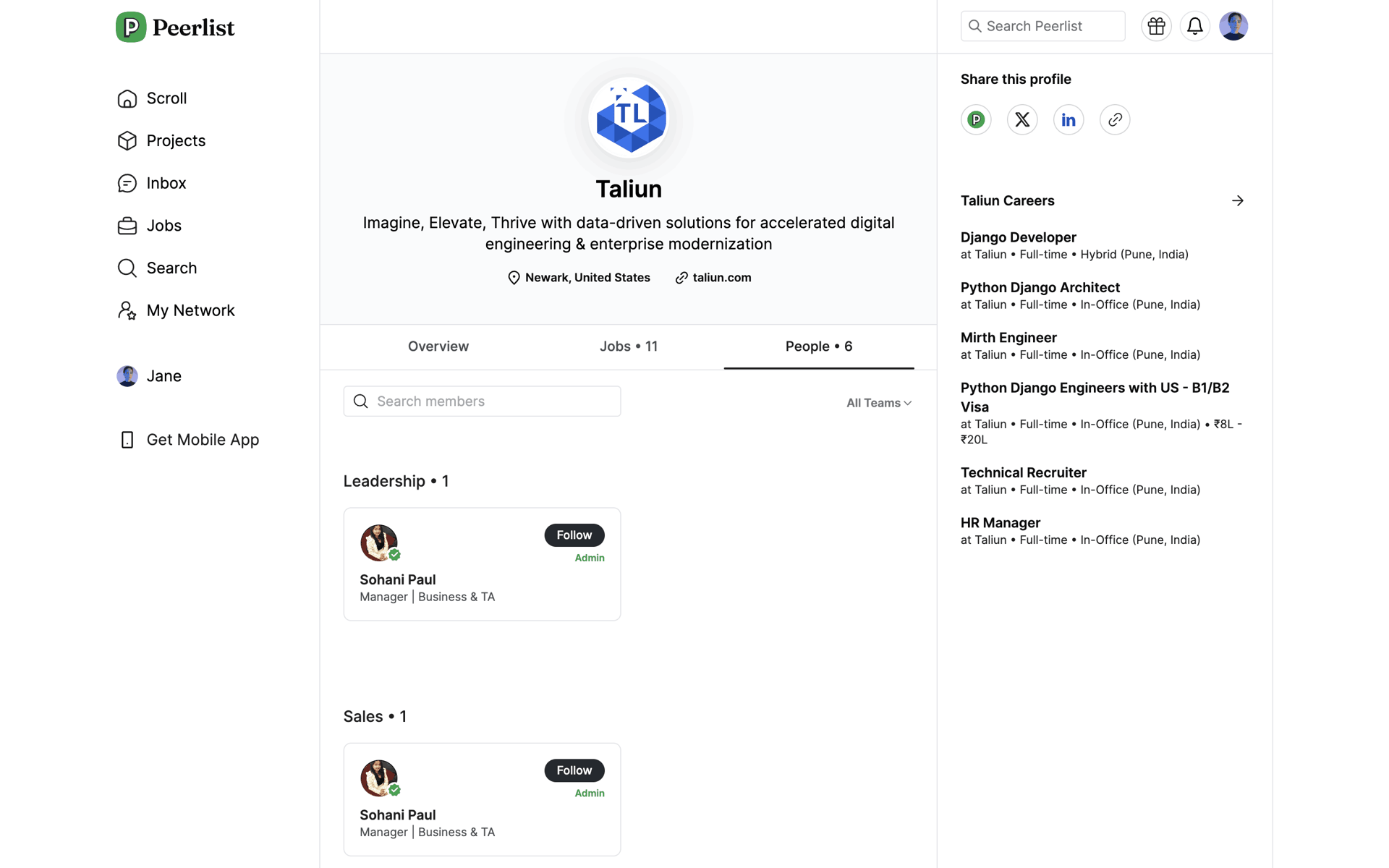 Peerlist Web Social Networking interface screenshot 24