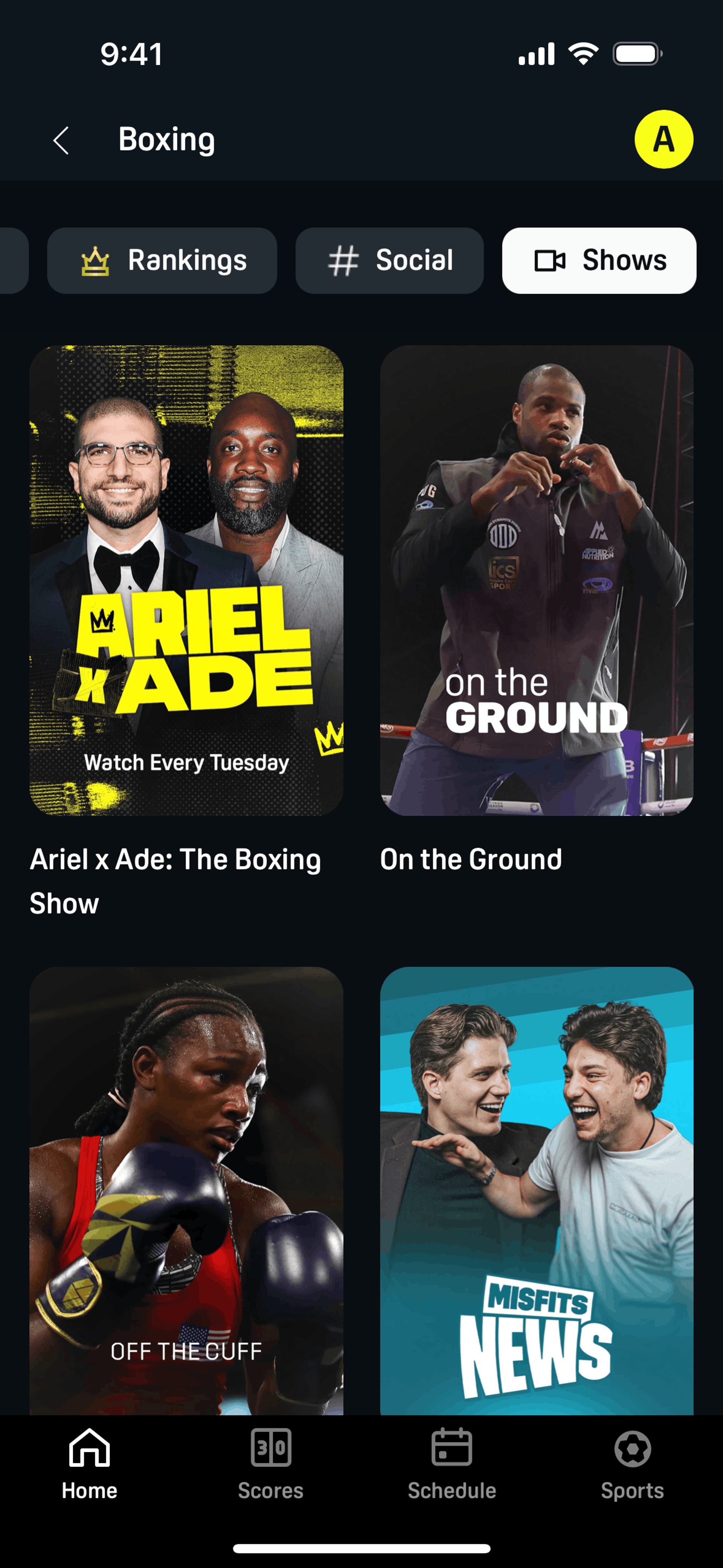 DAZN iOS Sports interface screenshot 19
