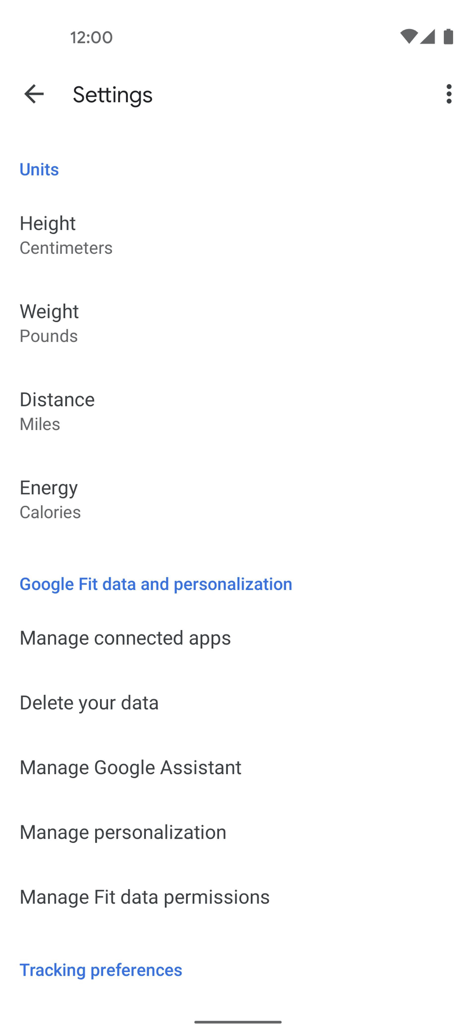 Google Fit Android Health & Fitness interface screenshot 18