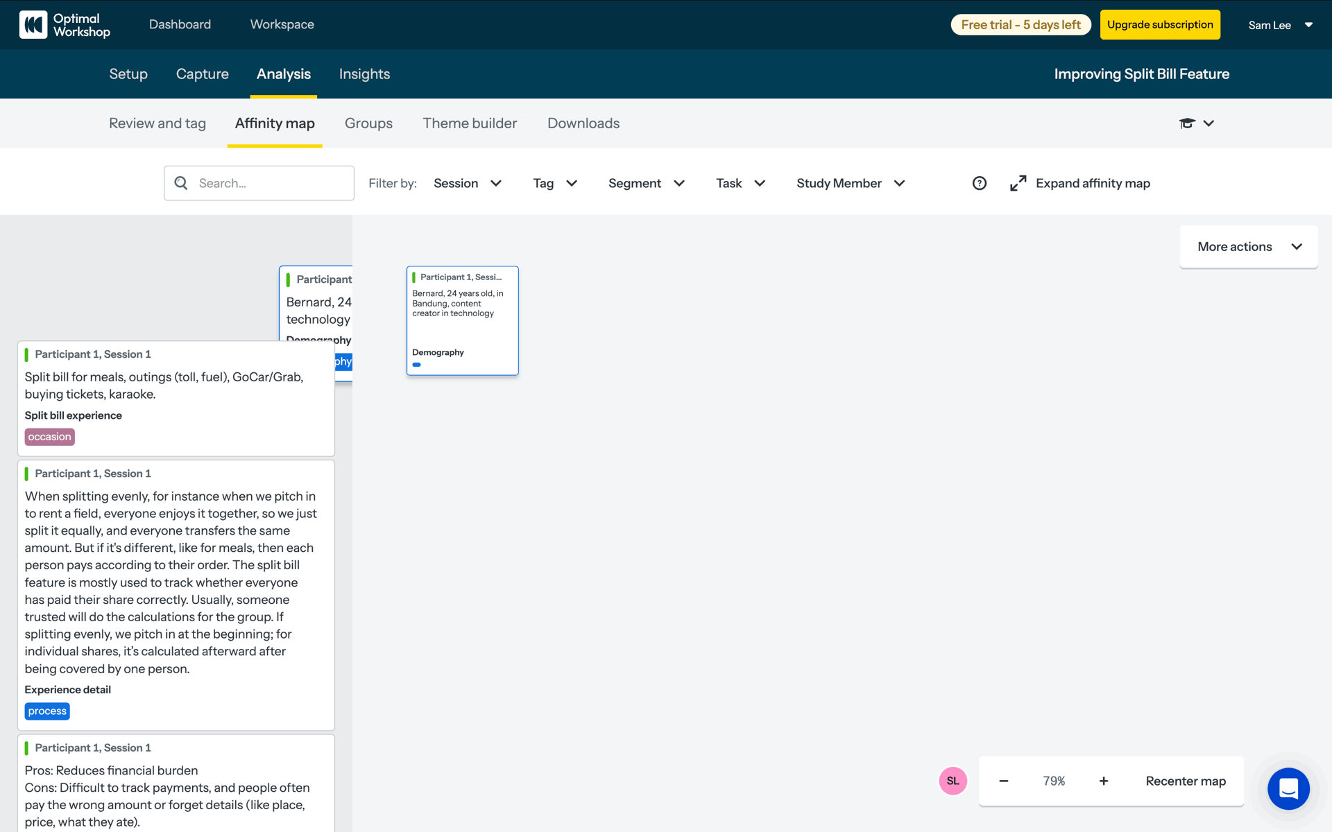 Optimal Workshop Web Business interface screenshot 16
