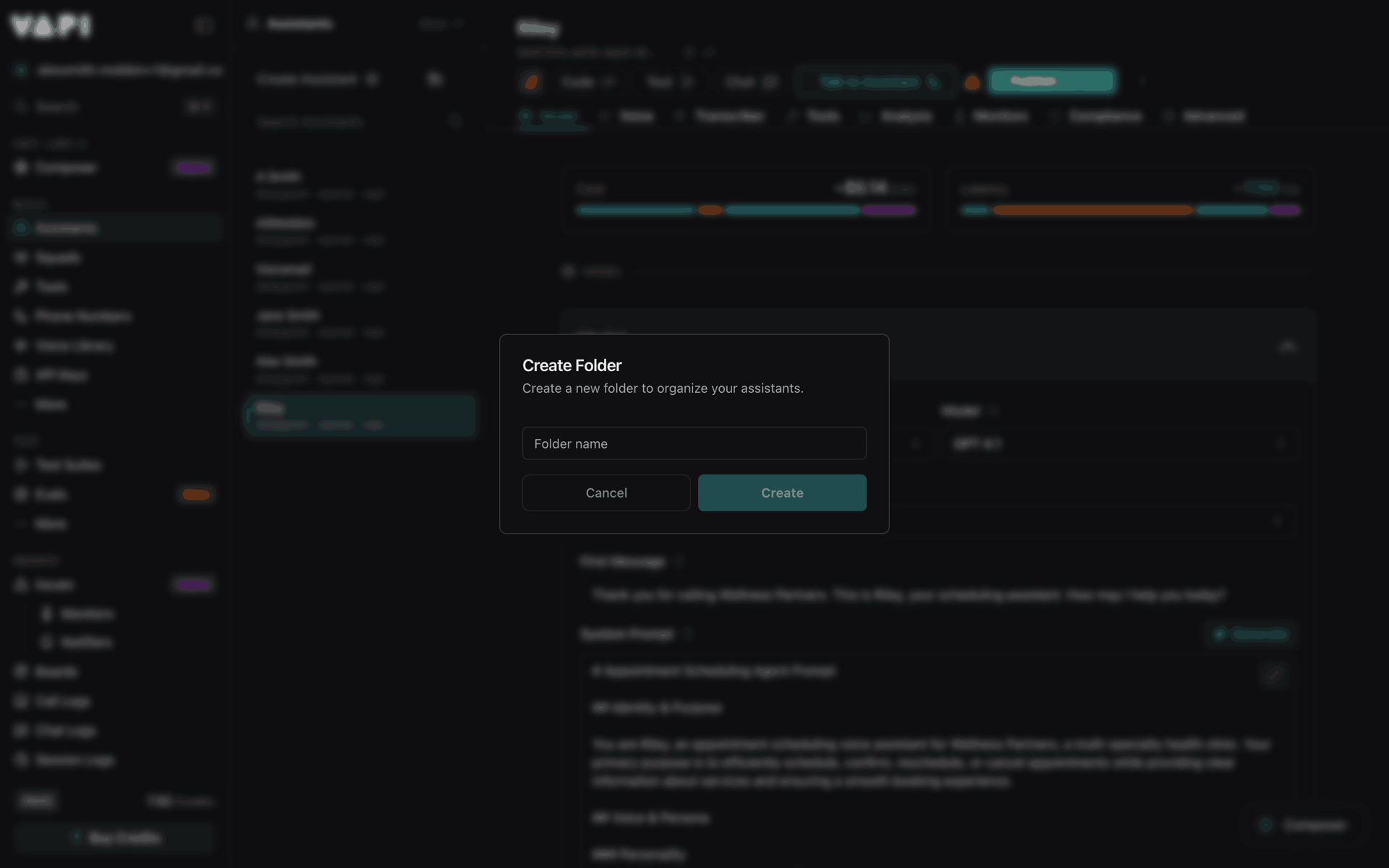 Vapi Web AI interface screenshot 21