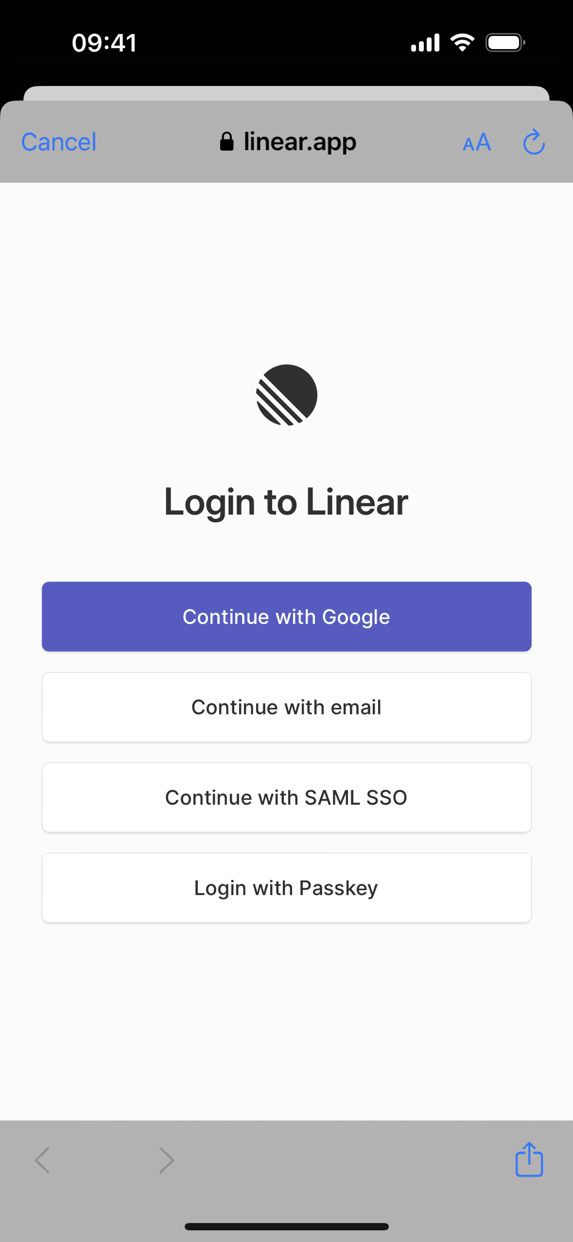 Linear iOS Developer Tools interface screenshot 2